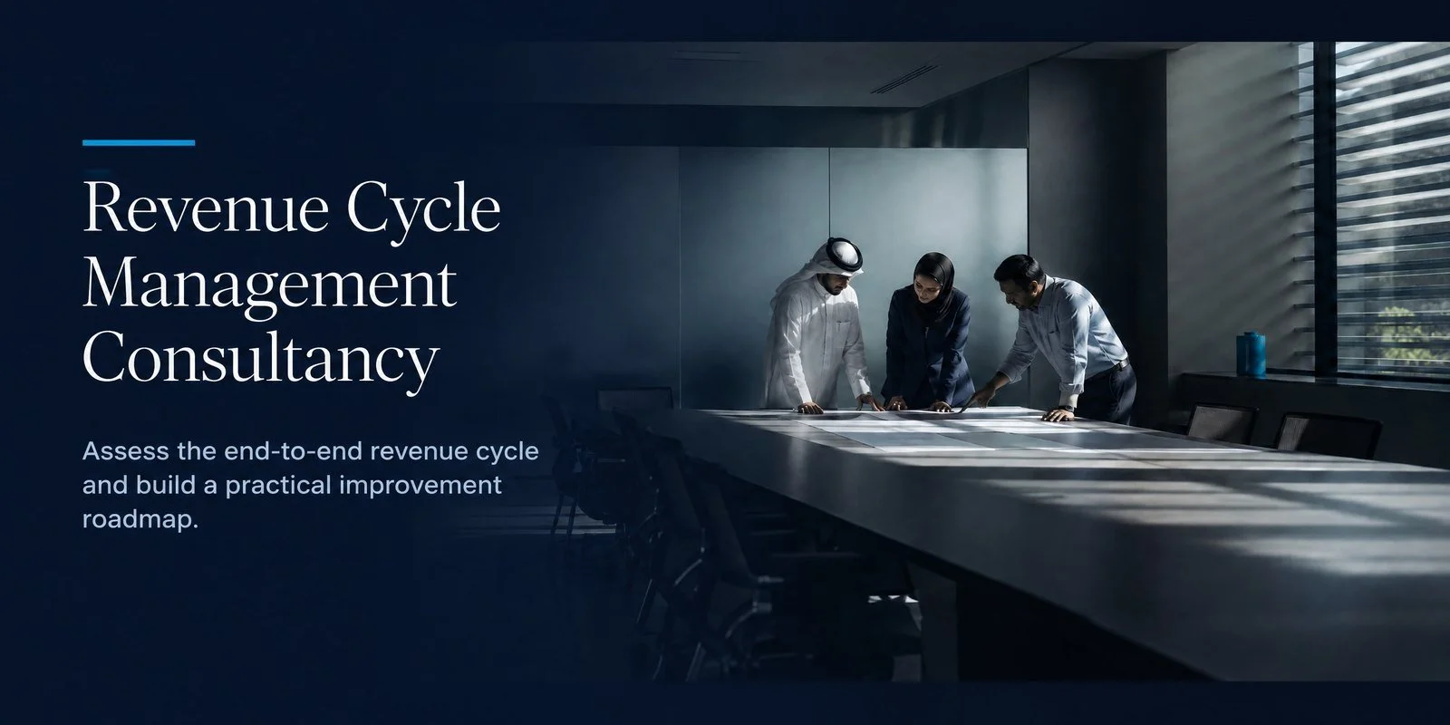 Assess the end-to-end revenue cycle and build a practical improvement roadmap.