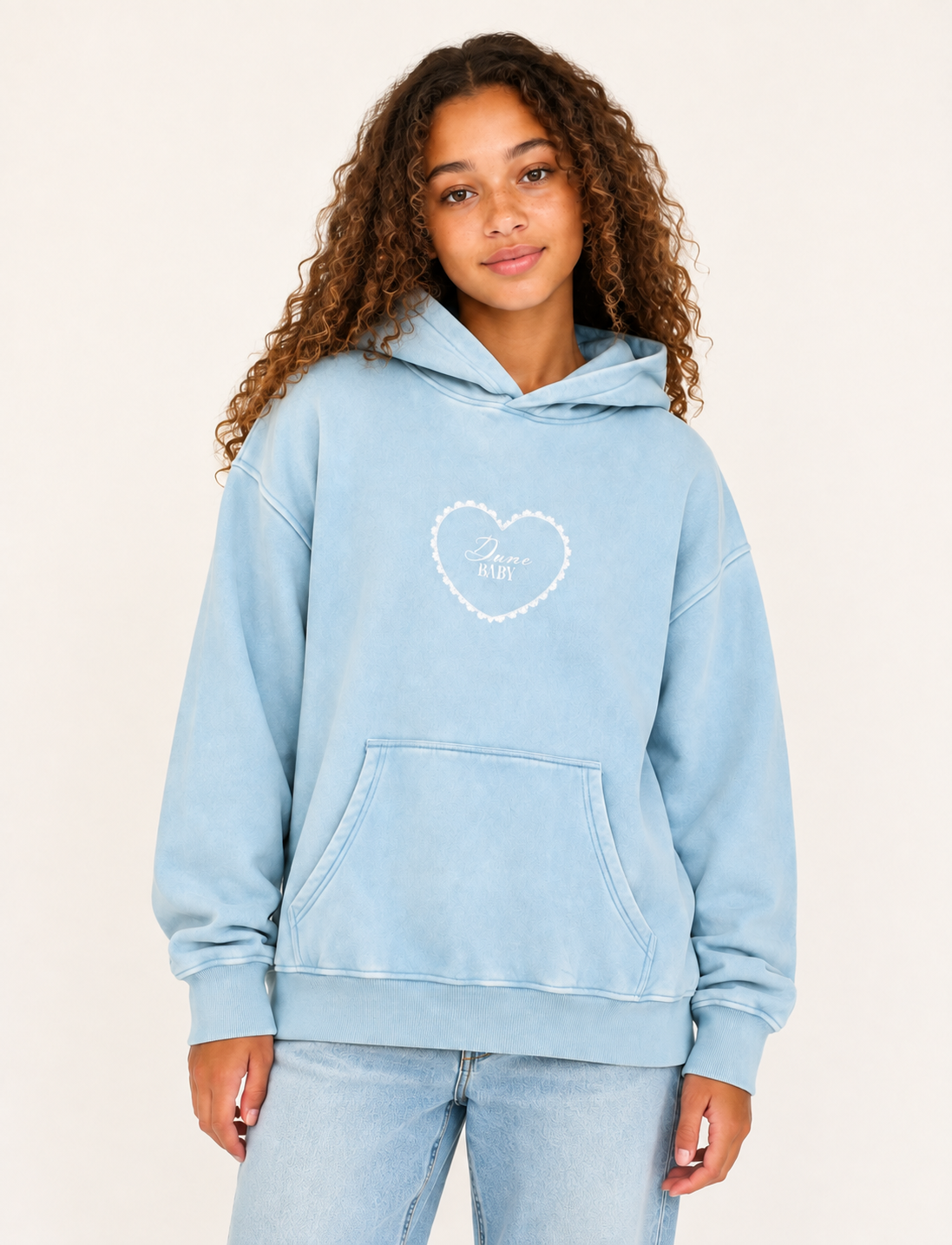 DUME BABY OCEAN BLUE FLEECE OVERSIZE HOODIE