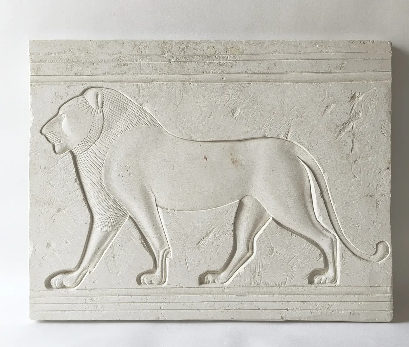 Walking Lion – Ancient Egyptian relief 27x37 cm