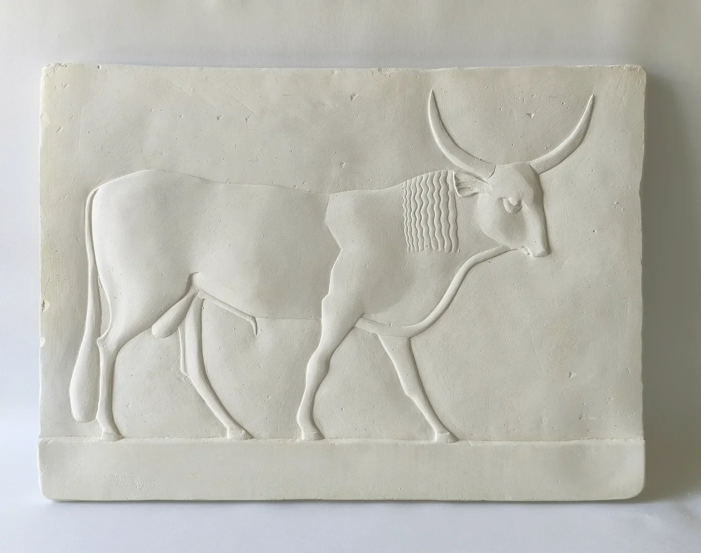 Walking Bull – Ancient Egyptian relief 33x24 cm