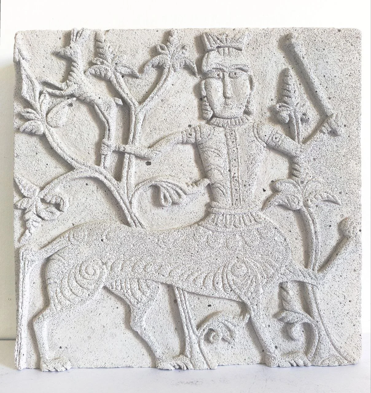 Centaur with a hare – Ancient Byzantine relief 37x37 cm