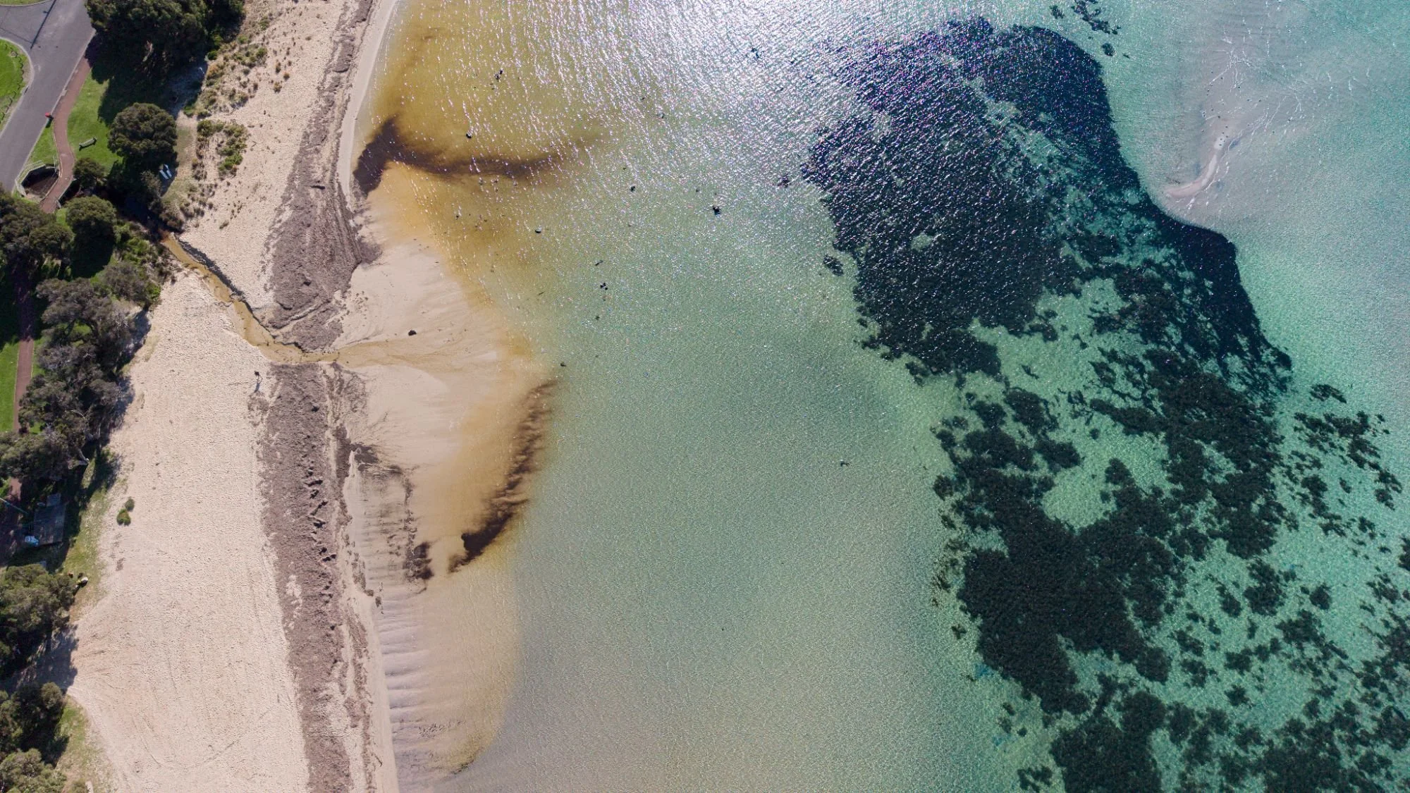 An aerial view of Dunsborough coastal area near Lanterns Retreat