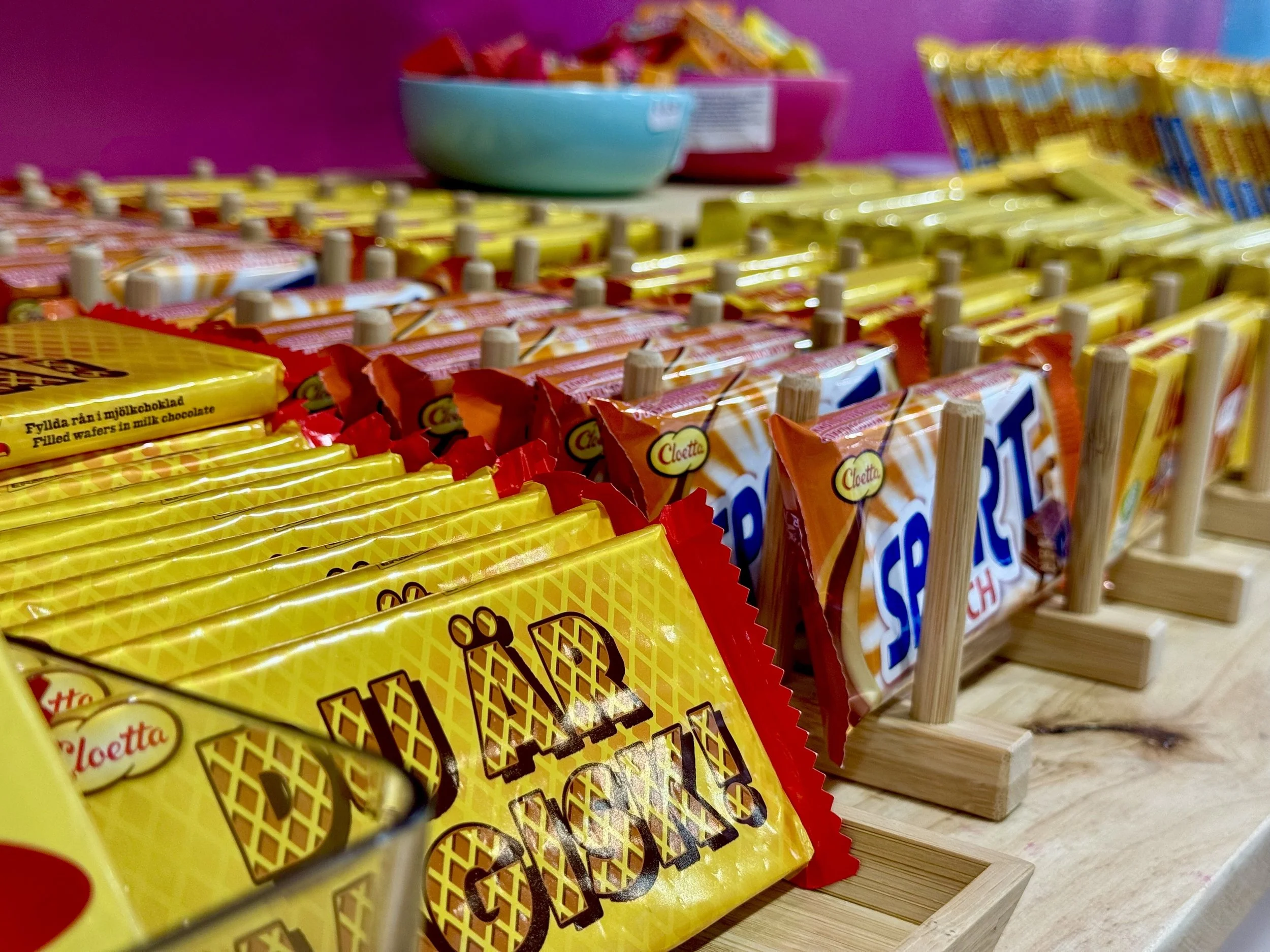 Chocolate sueco y Kexchoklad en GoBite Candy, tienda de dulces suecos en Torremolinos.