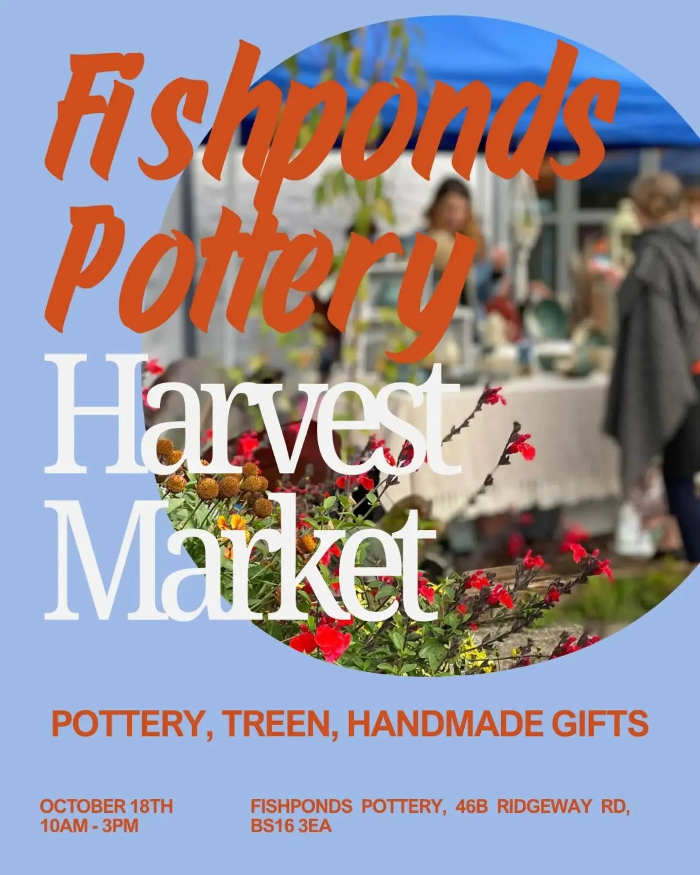 🌾 Save the date, our Harvest Market is back!

🧵 Join us to browse a range of consciously crafted goods made by local, skilled craftspeople. You'll find pottery, prints, textiles, treen and more

🗓️ When? 
Sunday 18th October 

📍 Where?
Fishponds 