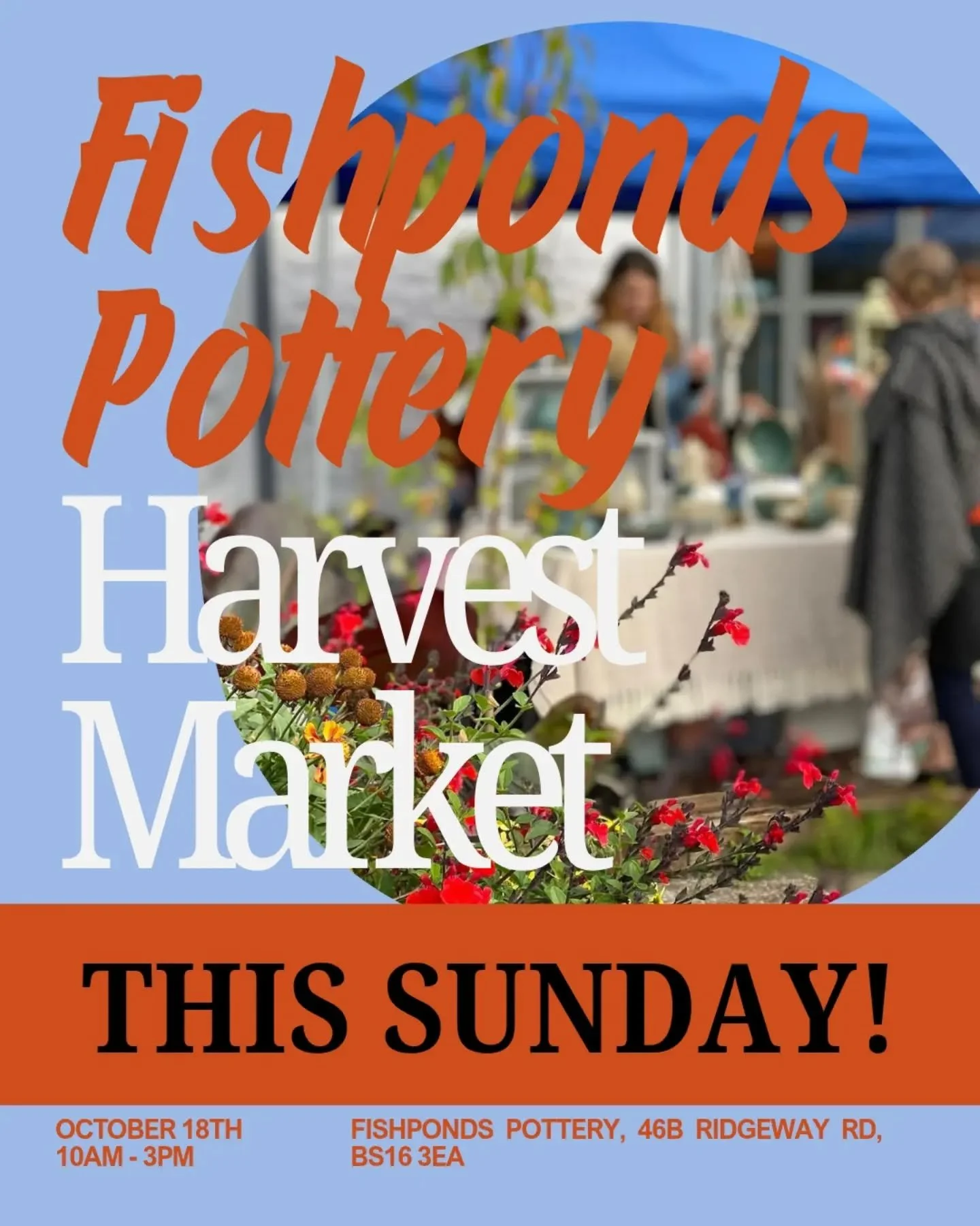 THIS SUNDAY! 

🌾 Our Harvest Market is back!

🧵 Join us to browse a range of consciously crafted goods made by local, skilled craftspeople. You'll find pottery, prints, textiles, treen and more

🗓️ When?
Sunday 18th October

📍 Where?
Fishponds Po