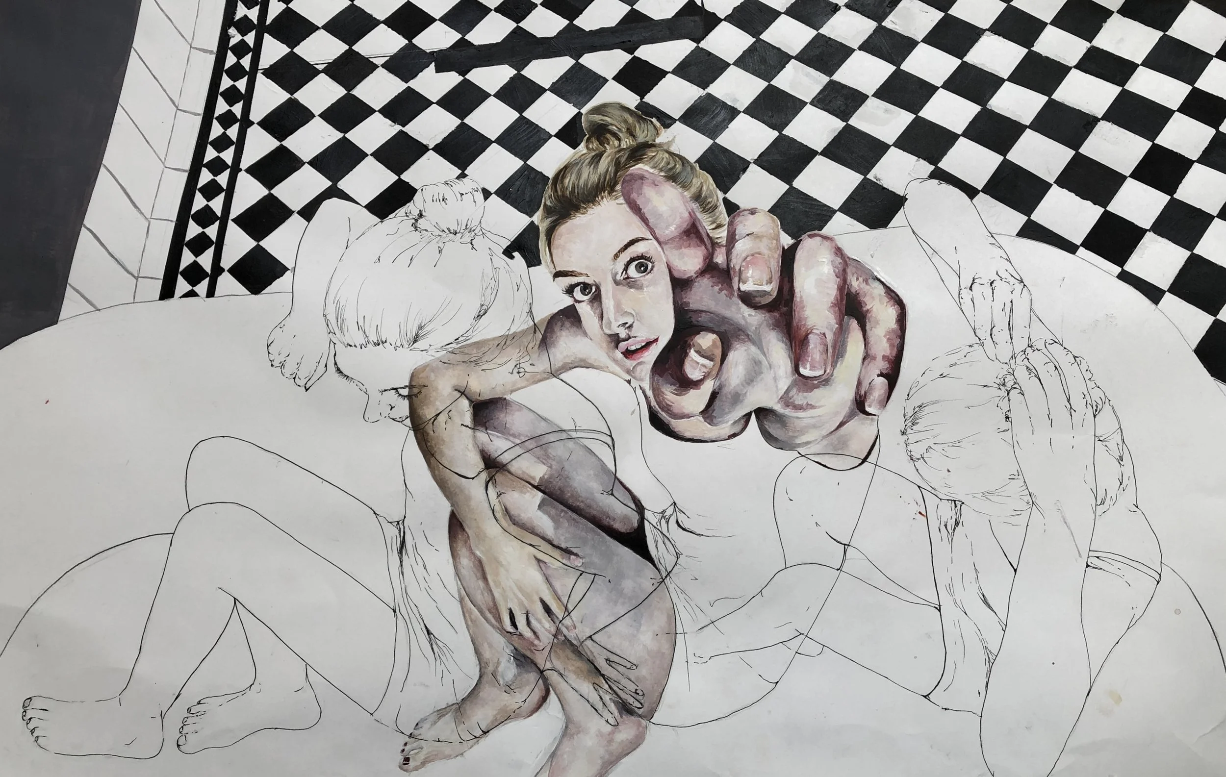 42x64.5cm acrylic on paper