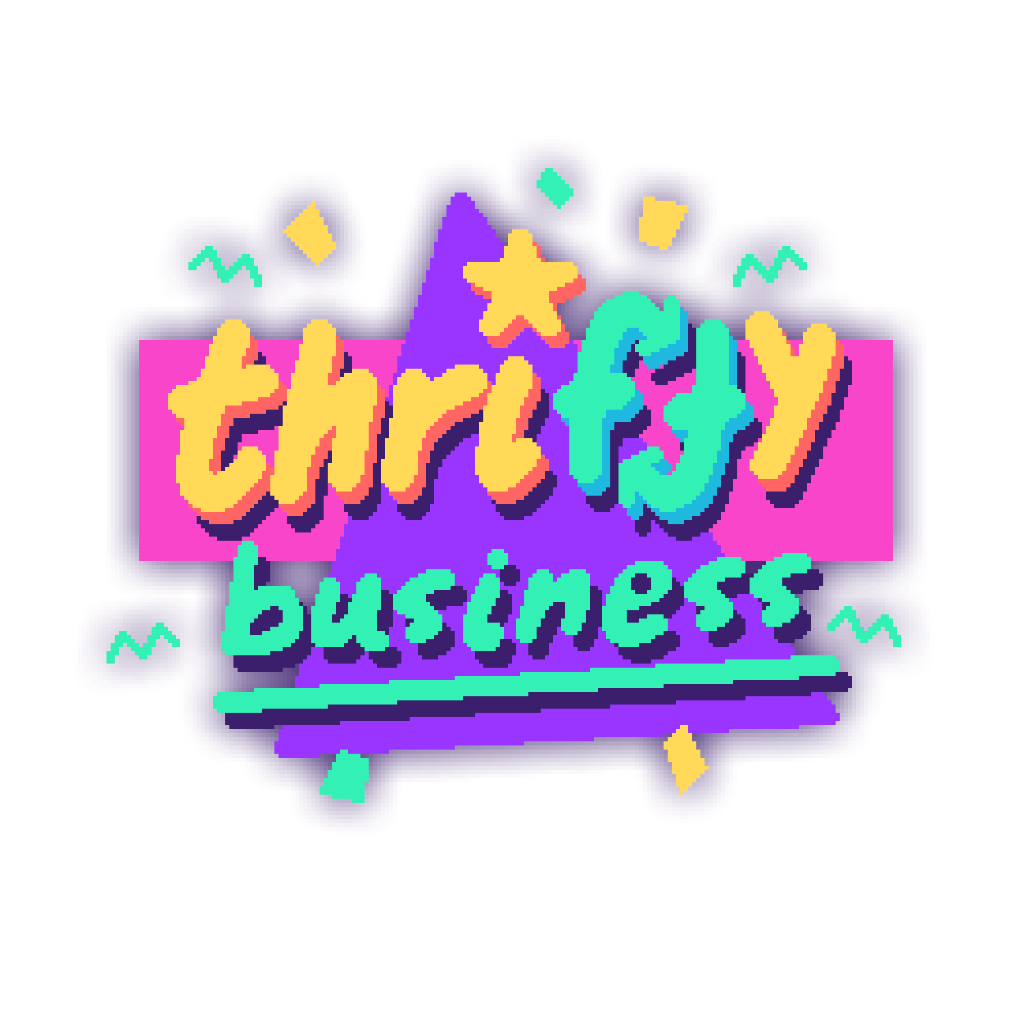 Pixel art logo of Thrifty Business. Click to find out more about Thrifty Business.