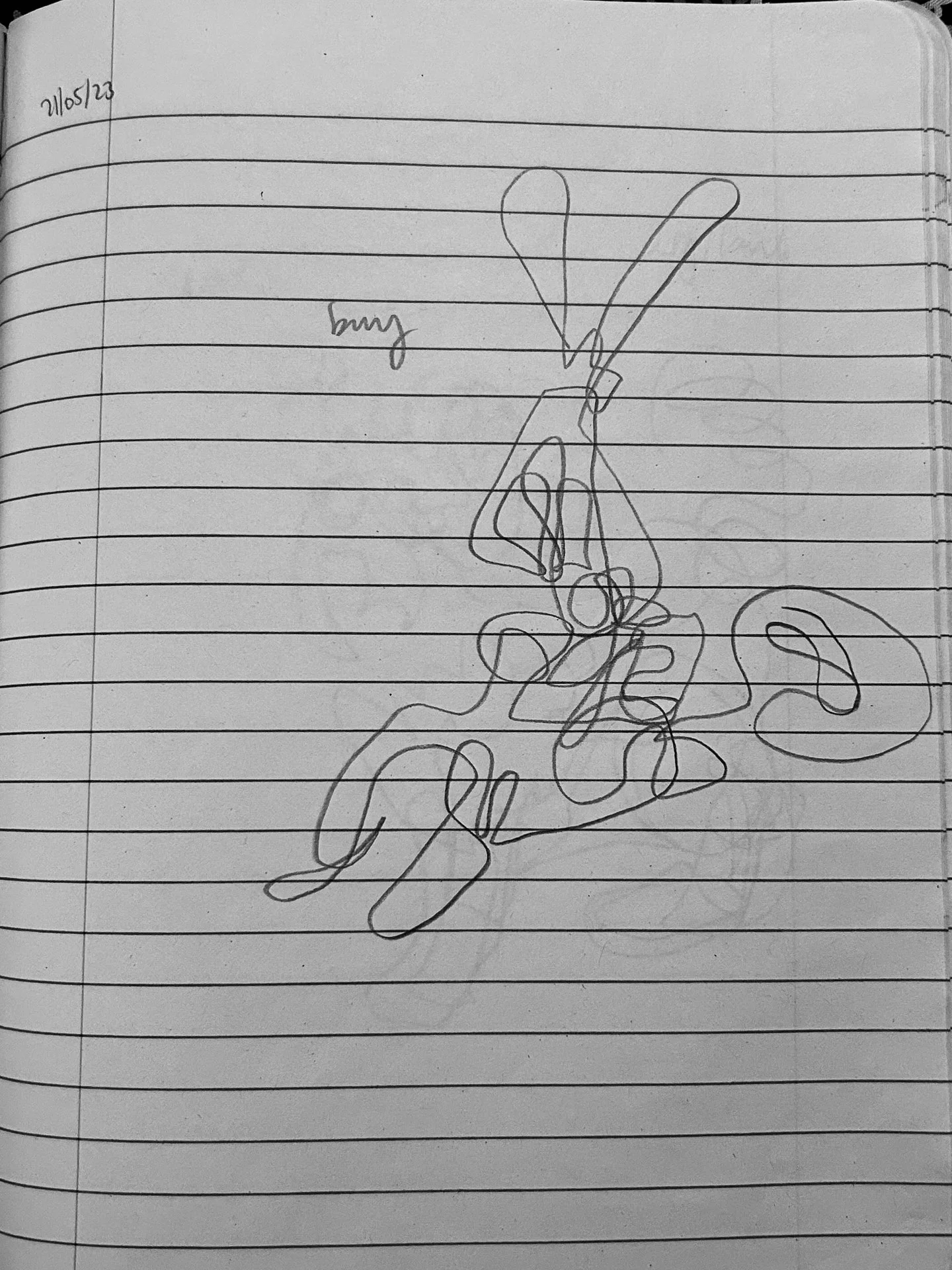 Initial, original drawing used to make the sculpture 9x4 with, 2023web.jpg