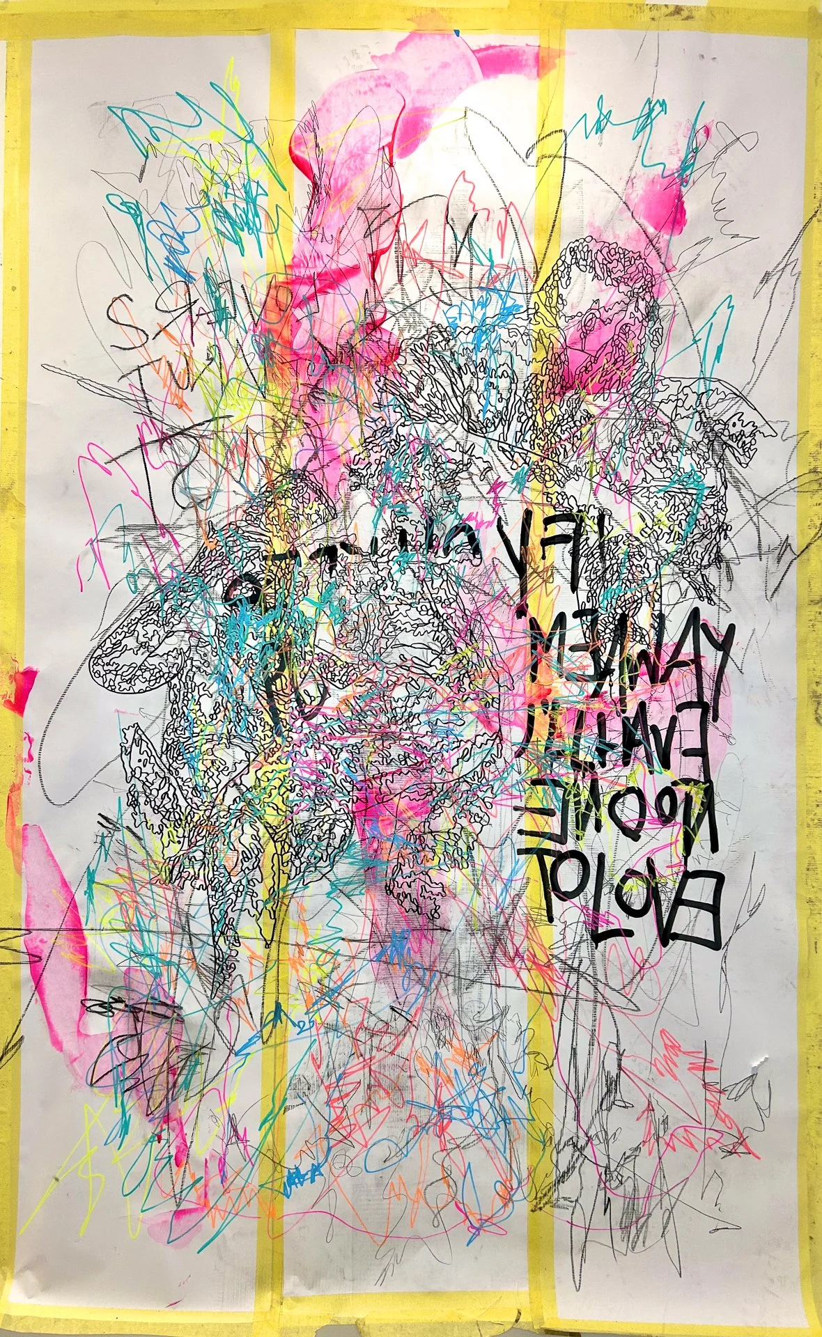 No one to love, 2026, mixed media drawing, H 181cm x W113cm, web.jpg