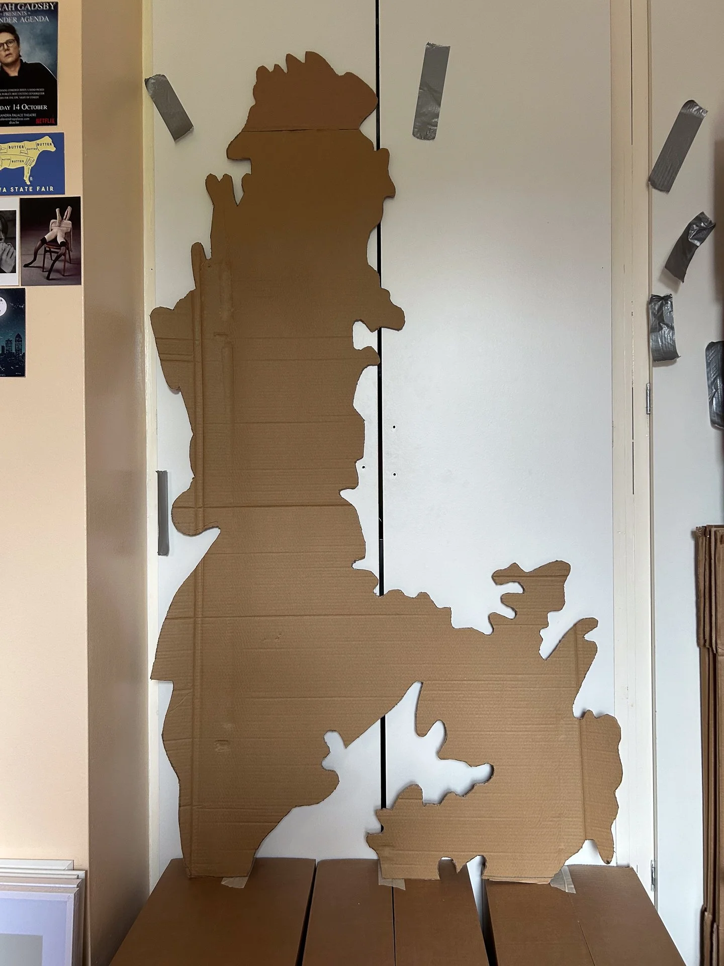 Prepping and cutting base shapes of Cecily sculpture web.jpg