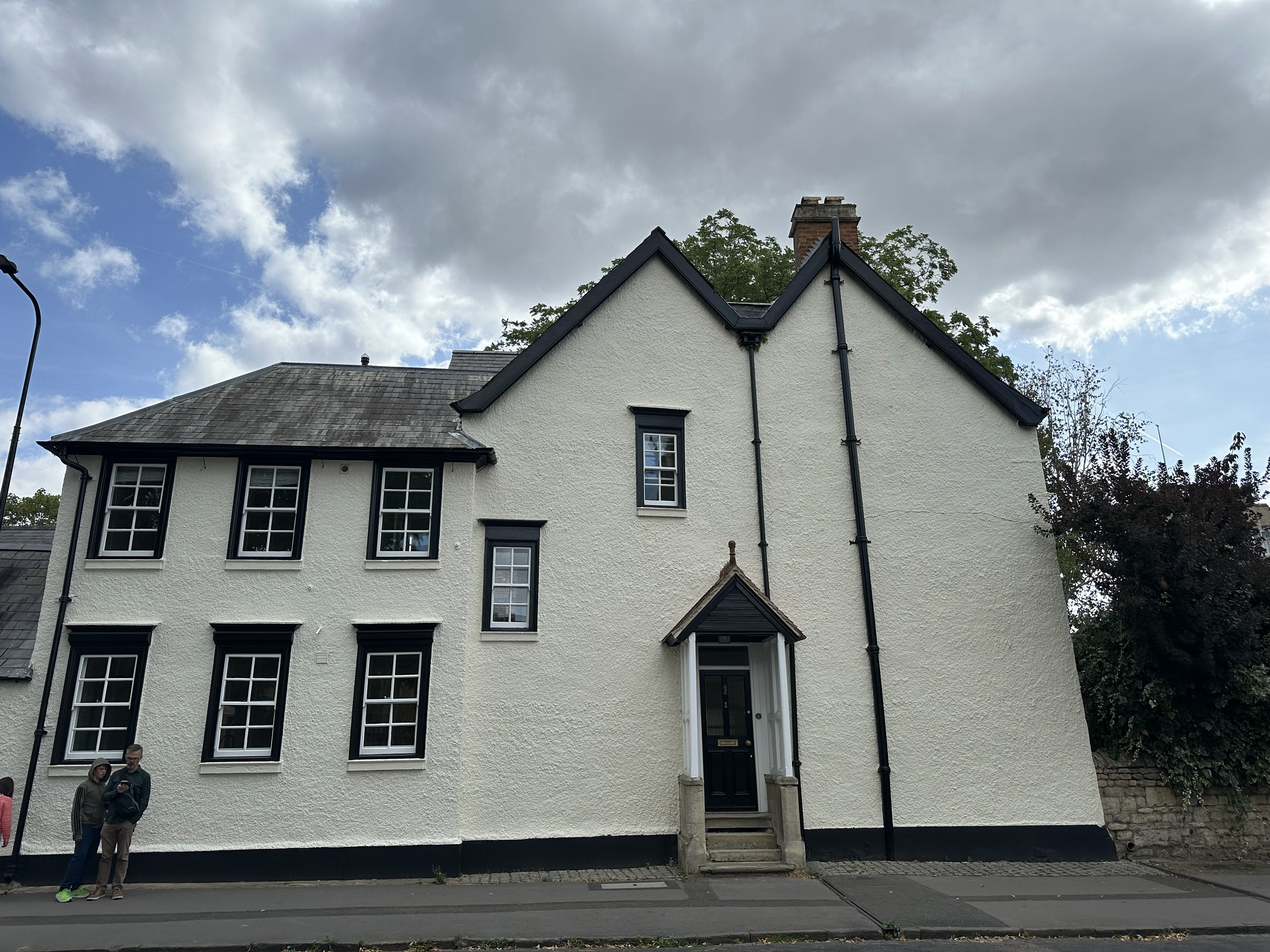 1 Mansfield Road, right off of Holywell Street.  C.S. Lewis arrived in Oxford when he was 18 years old (Dec 1916) and this is the first place where he stayed.  