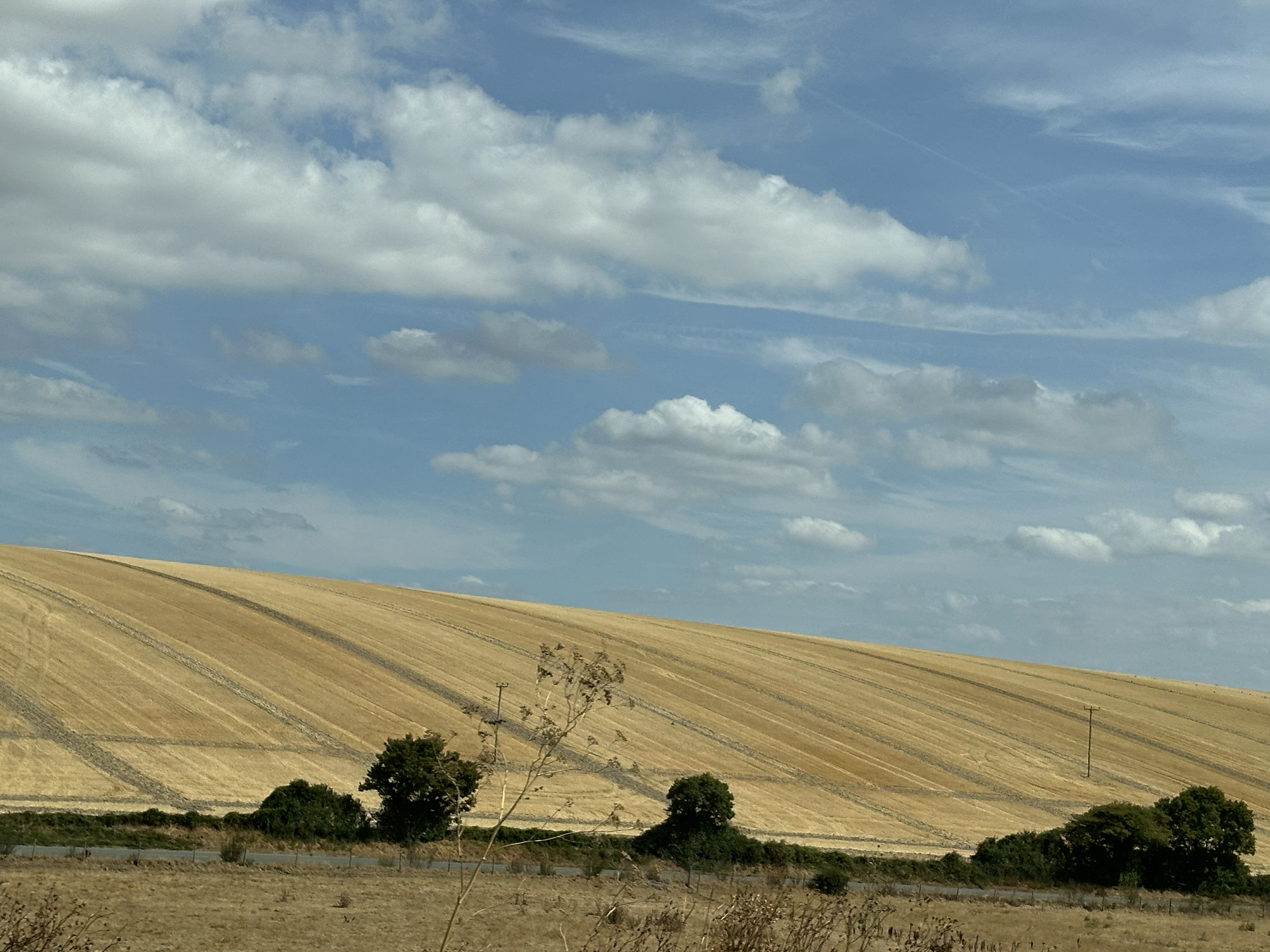 Rolling hills on the drive south.  