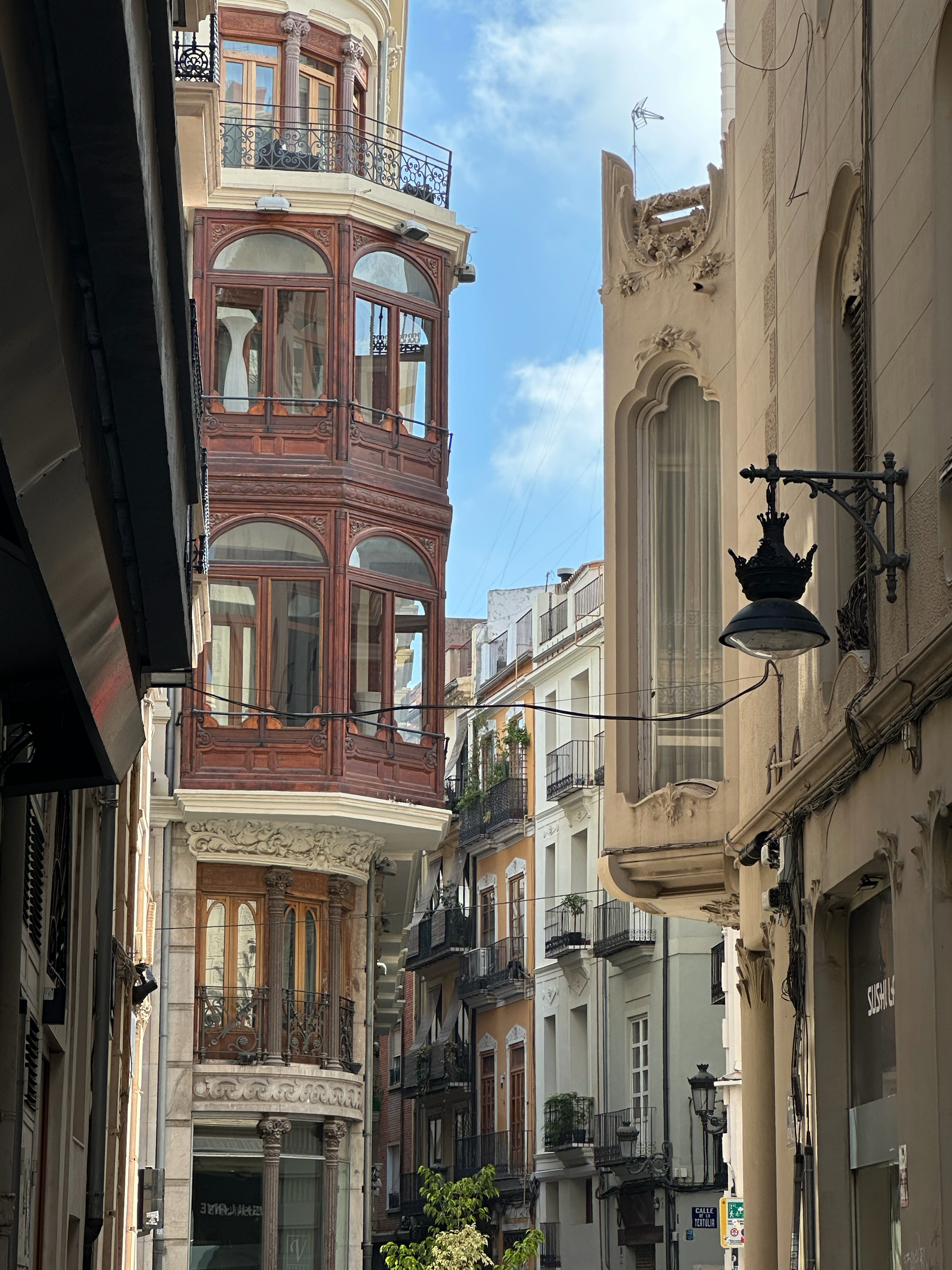 Balconies, windows, and street lamps, oh my!