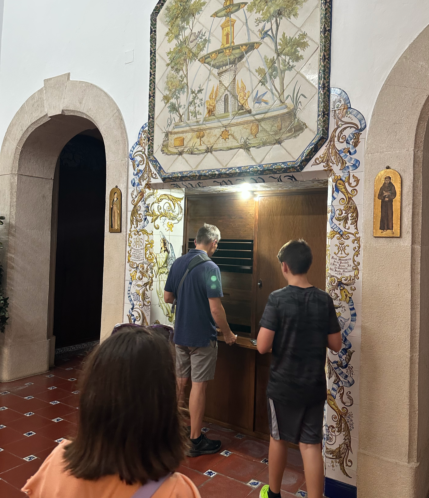 Inside the nunnery is a little window where you can place an order. They did have a list of options, but we were there for the chocolate truffles. 