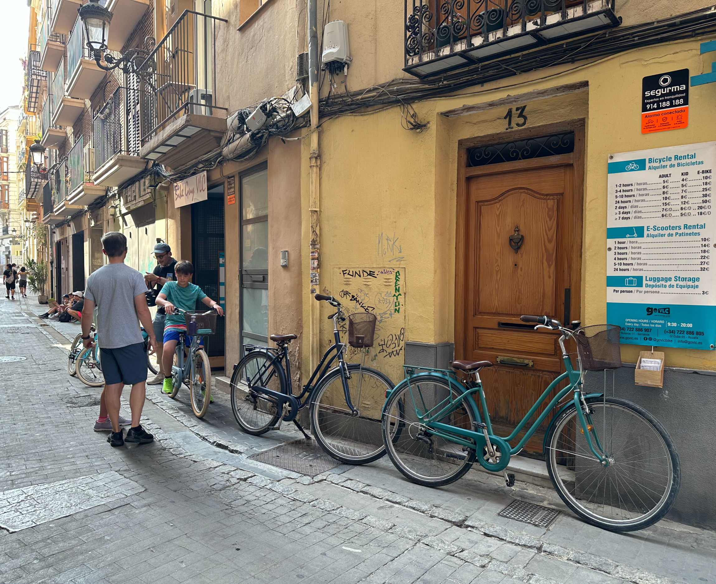 Trying out the bikes for the right size