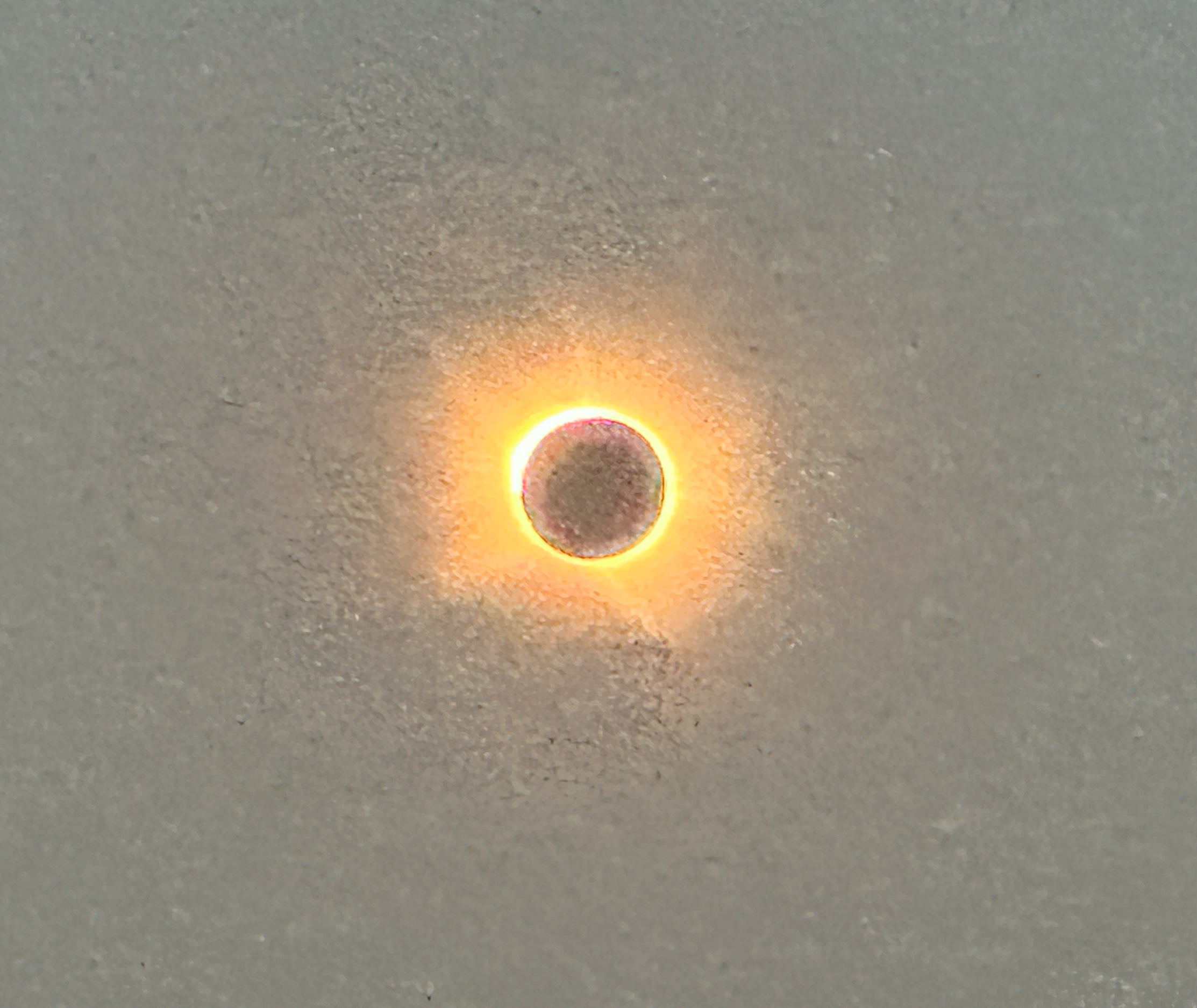 Totality lasted for close to 1.5 minutes. We were able to take our glasses off and look right at the sun and see the glow around the moon.  There are no words to describe the experience.  But jaw-dropping, awe-inducing, and stunning start to scratch 