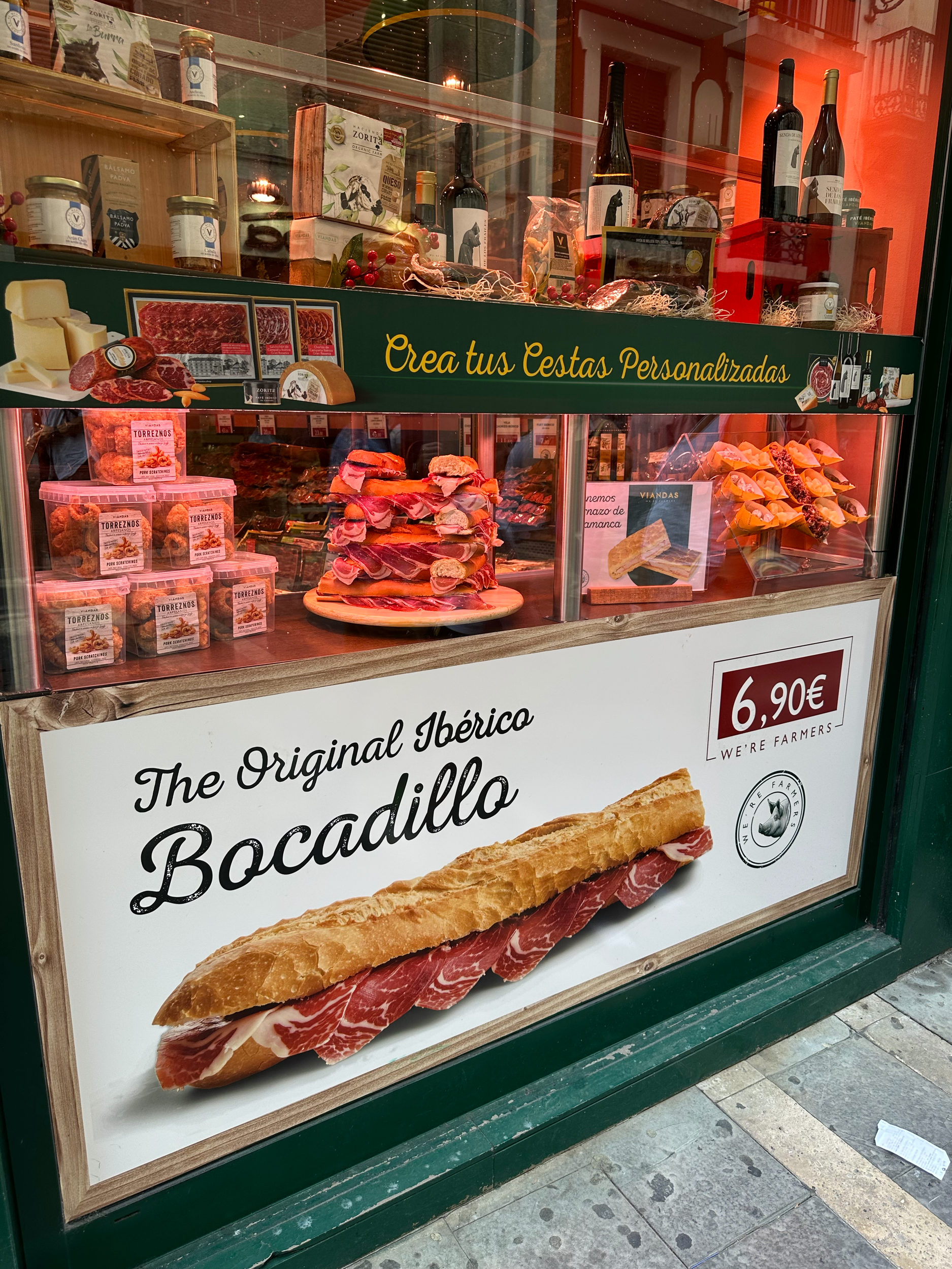 We have become big fans of the Bocadillo, which consists of Iberico ham on a baguette.  Easy and delicious. 