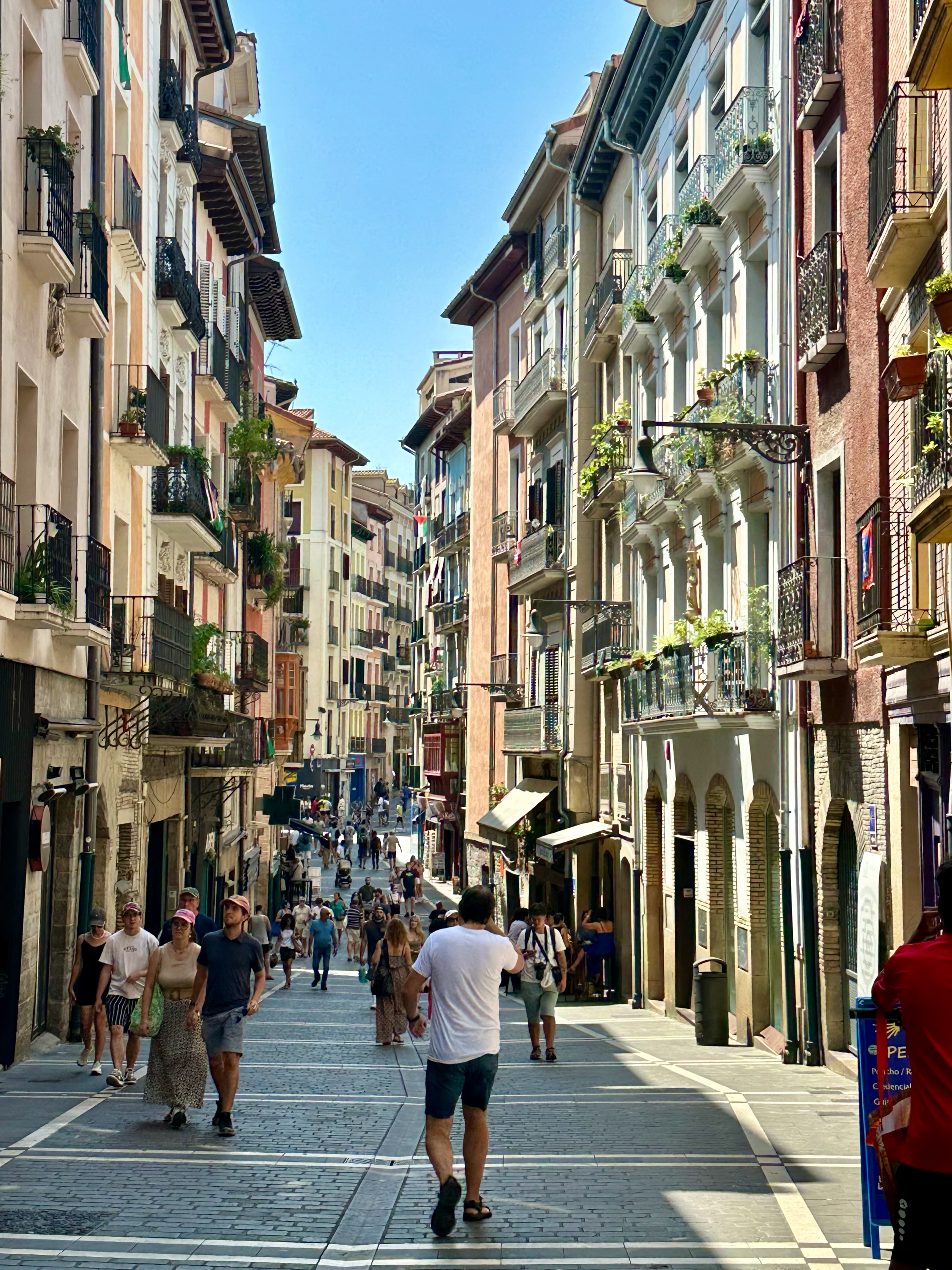 And the wider pedestian streets, again, with beautiful balconies.  