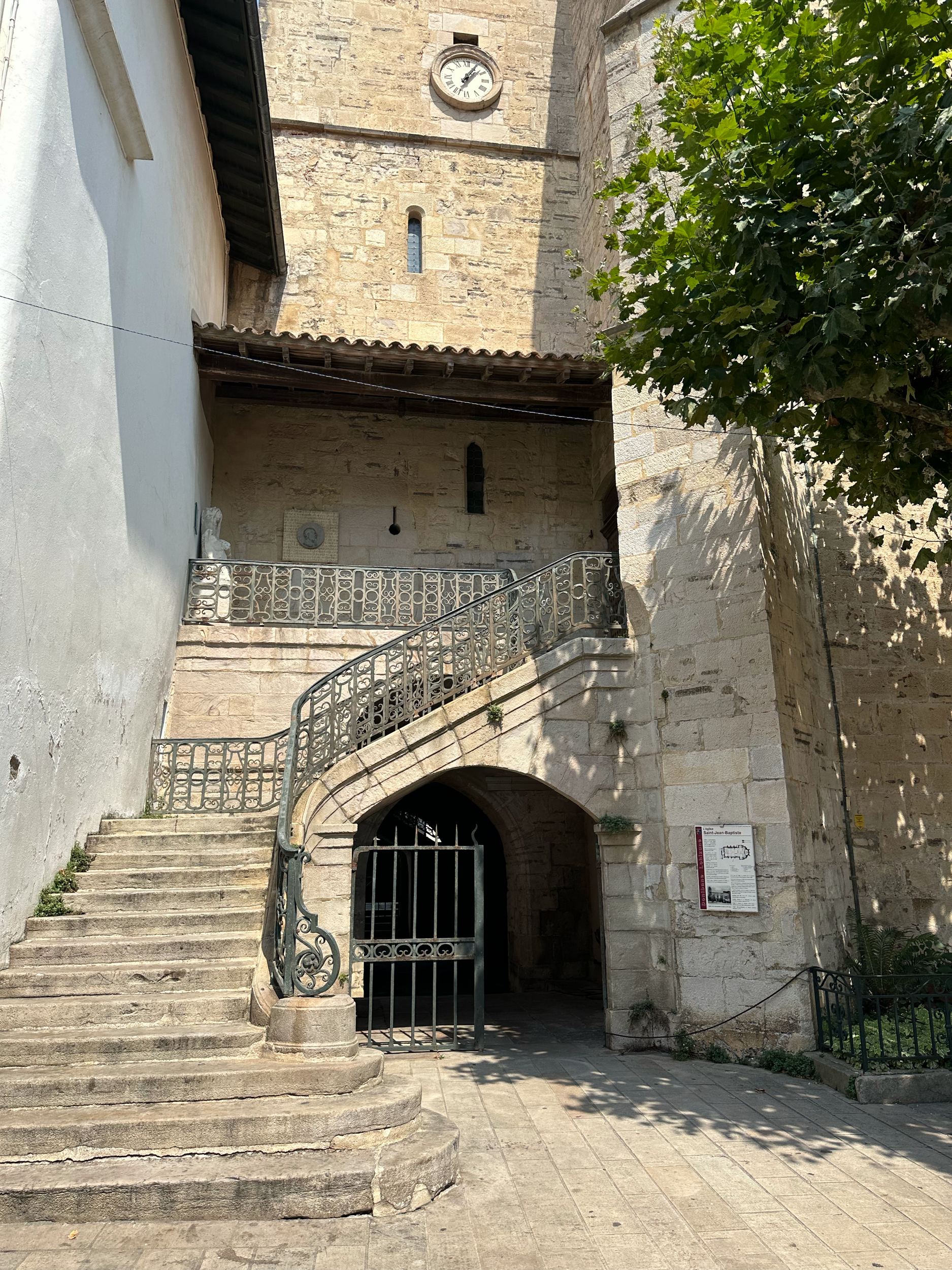 The entrance to The Church of St. John the Baptist, mostly made famous because Louis XIV was married to Maria Theresa of Spain in this church in 1660. 