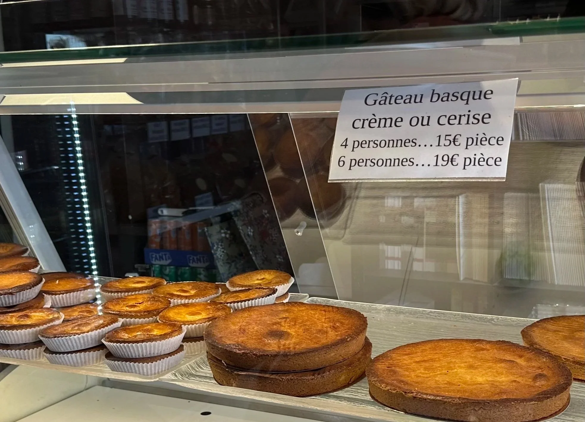 Traditional Basque pies (Gateau basque) are a delicious dessert with a cream or a black cherry jam in the center. 