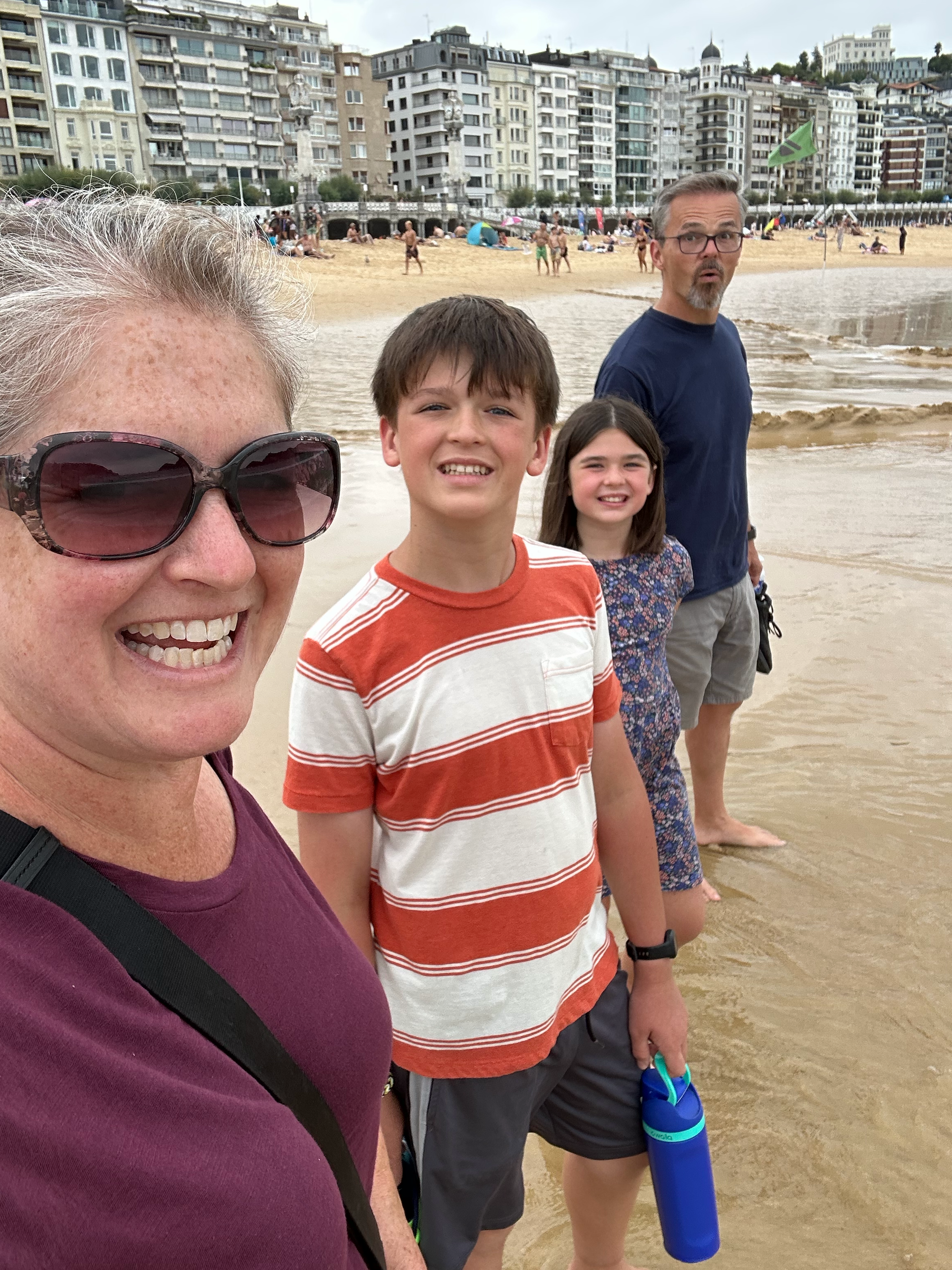 We all stepped into the water together and it was COLD!
