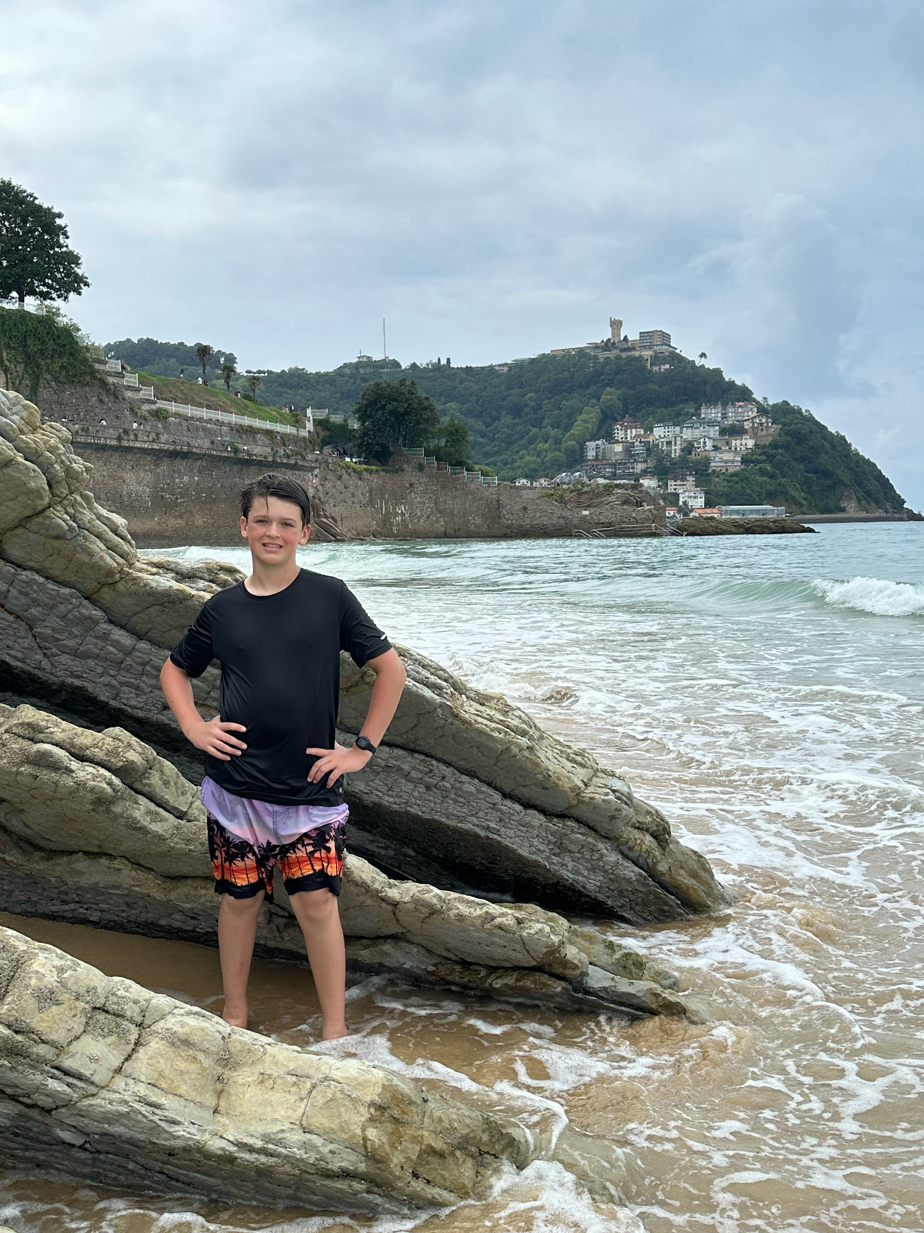 Joshua loved exploring the rocks and looking for tide pools.