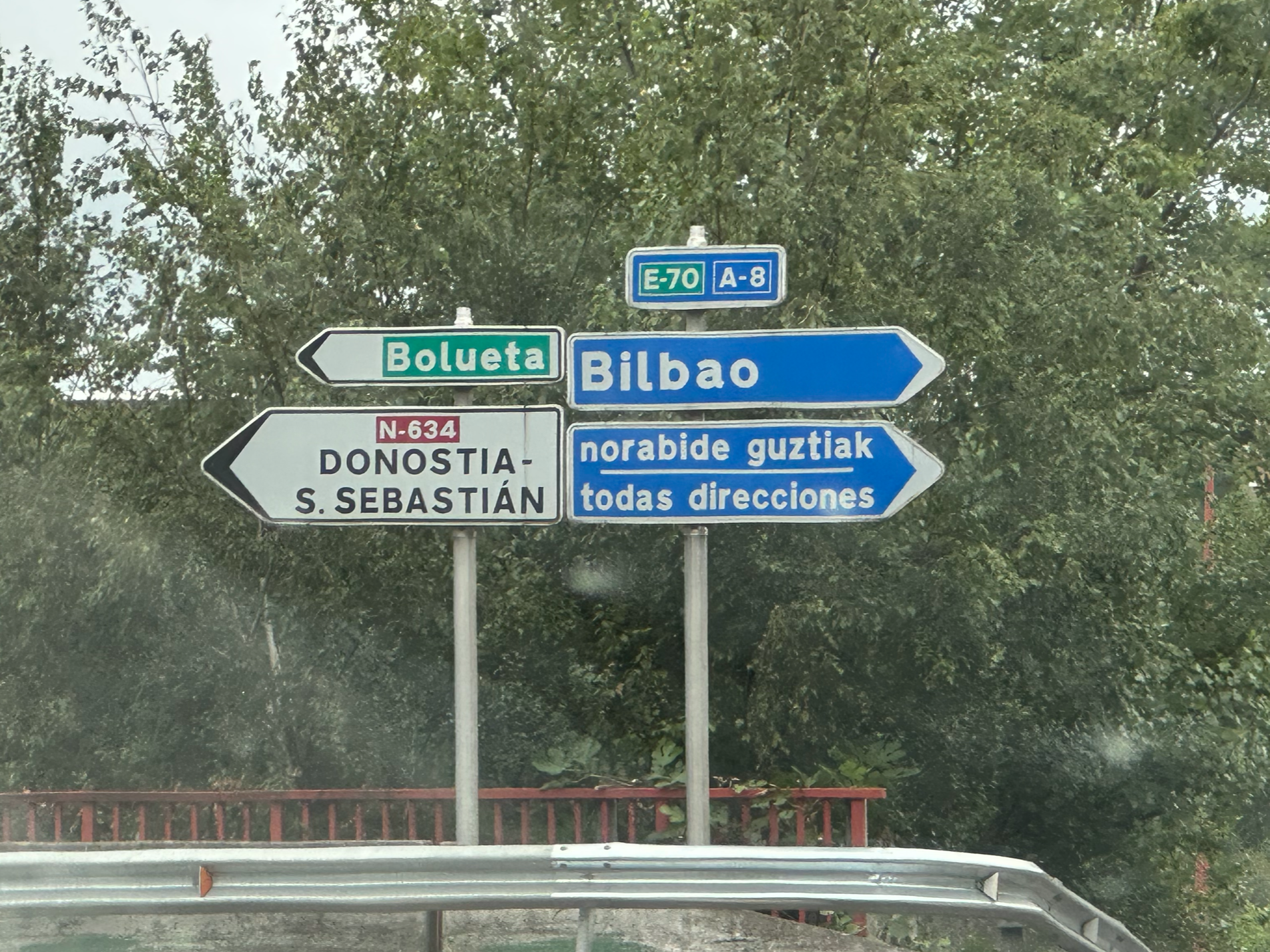 We left San Sebastian late in the afternoon and started our drive to Bilbao, which is another town in Basque country.