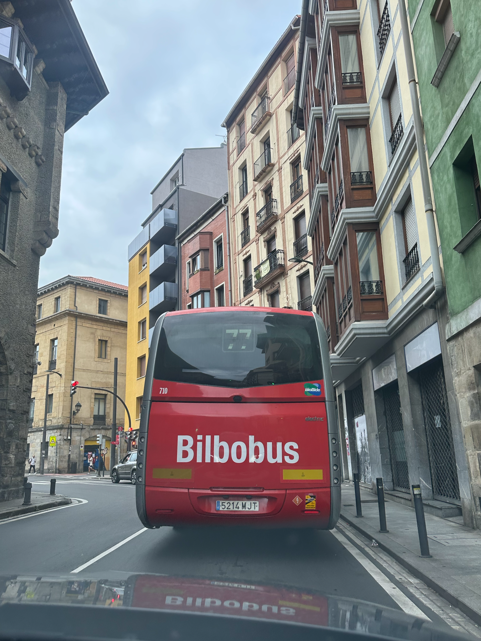  Somehow we ended up behind a Bilbobus and followed it into the bus lane and it took some time to work our way out and find the parking garage. We laugh now, but it was really stressful at the time. 