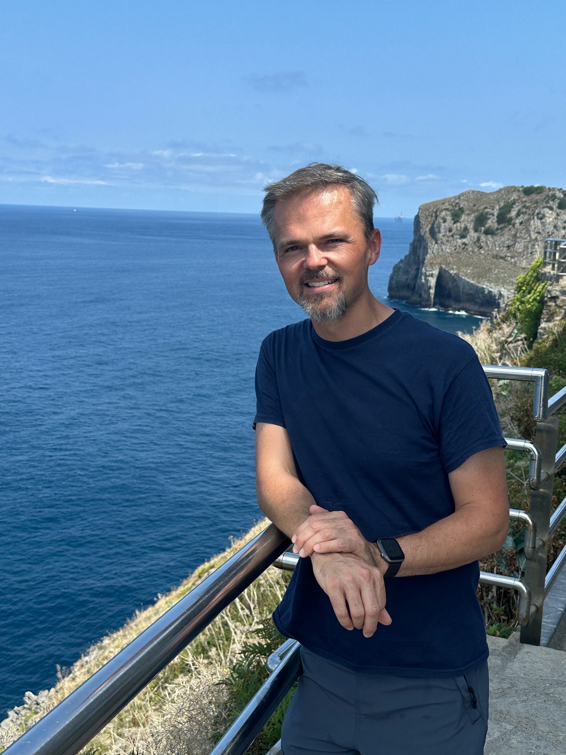 John took a moment to enjoy the view of the expansive blue!