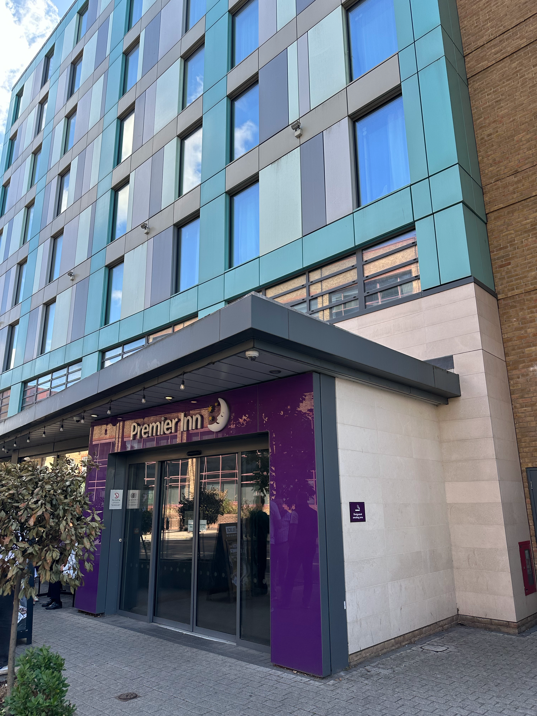 We found it harder to find a reasonably priced AirBnB in London, so we went with a budget friendly hotel room.  The Premier Inn worked well for our family. The room had 3 beds lined up right next to each other, so it was like one big slumber party (A