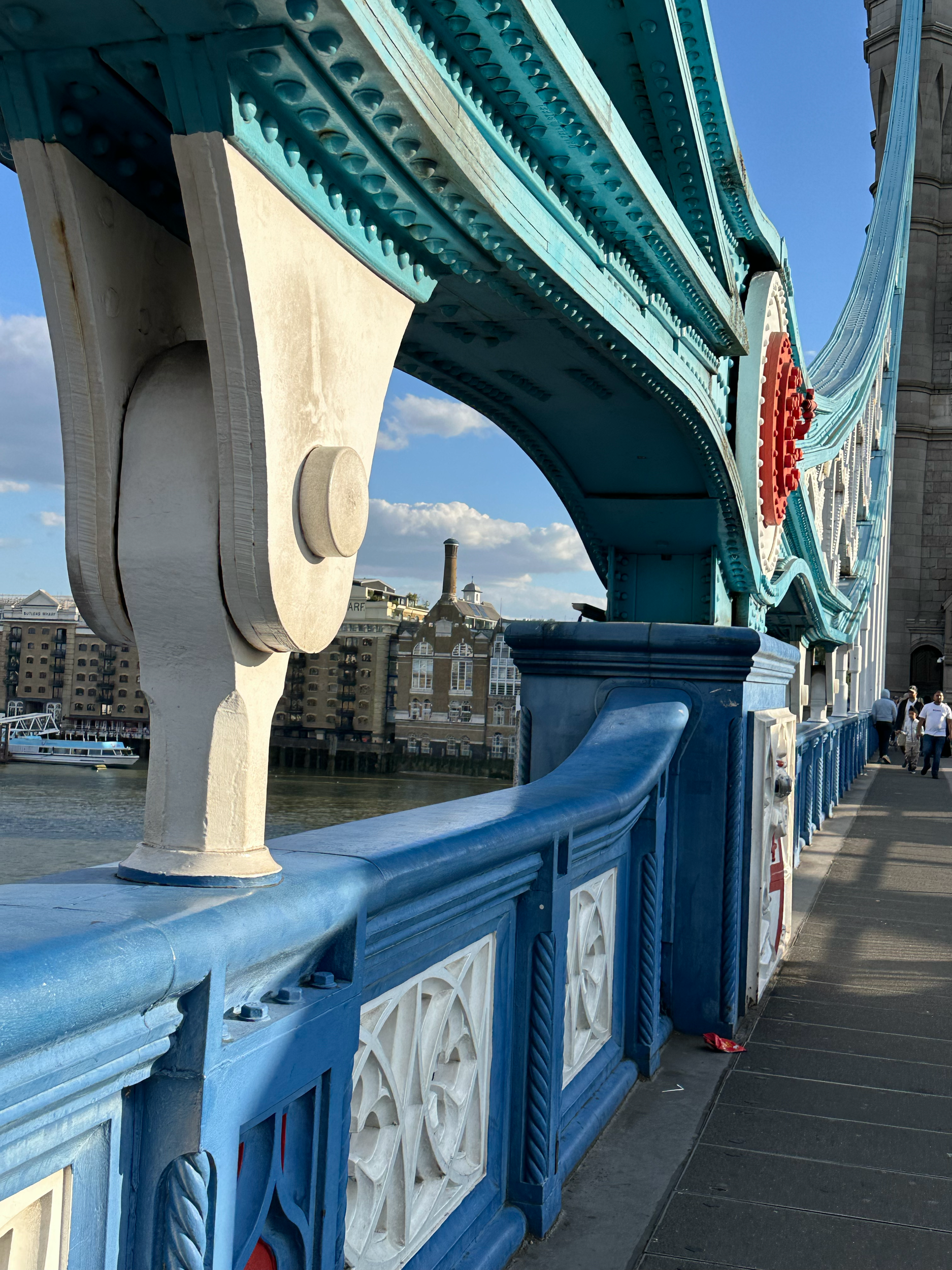 This is not a draw-bridge, but the road moves up more like a see-saw on each side to let ships pass through. In fact, the word "Bascule" means see-saw or balance in French! The bridge used steam to power the hydraulic engines to open the bascules unt