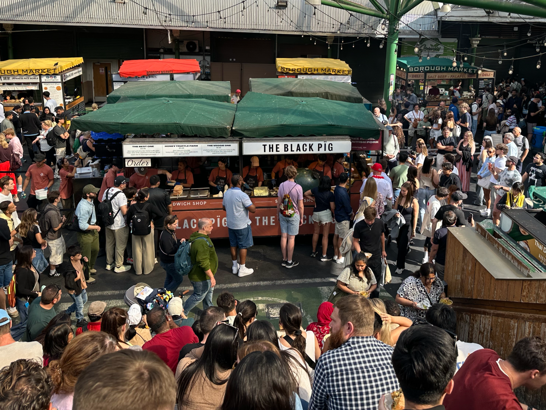 The Black Pig was a must-try sandwhich stop. Let me tell you, this place was crowded! But they also had this line down to a science and it went quick!  