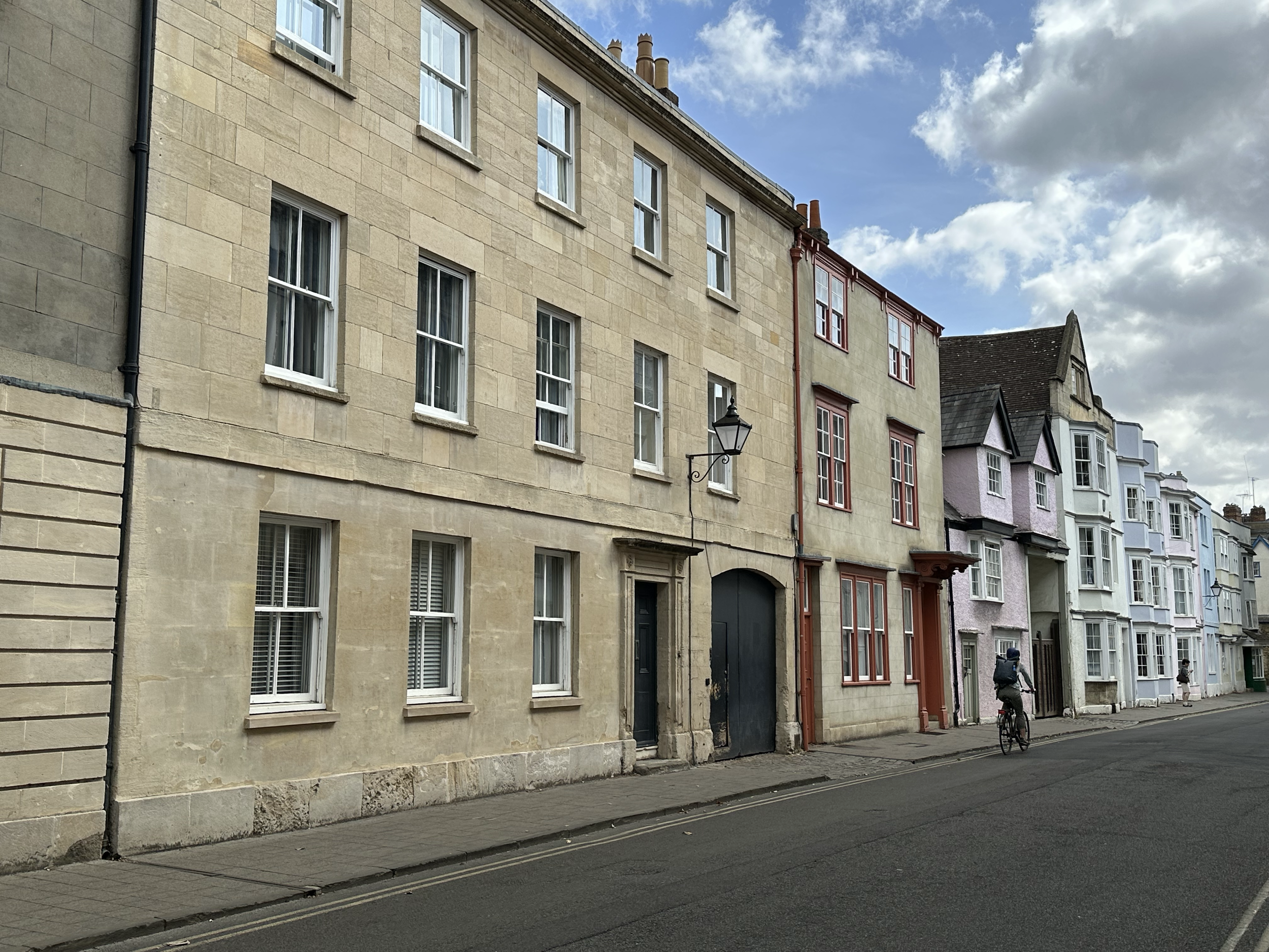My, oh my, how the architecture changes from place to place.  No balconies, shutters, or flowers here!
