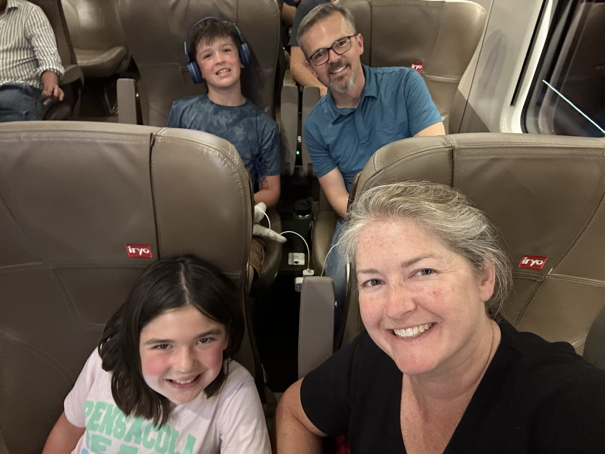 After an overnight flight, we boarded a train for Valencia.