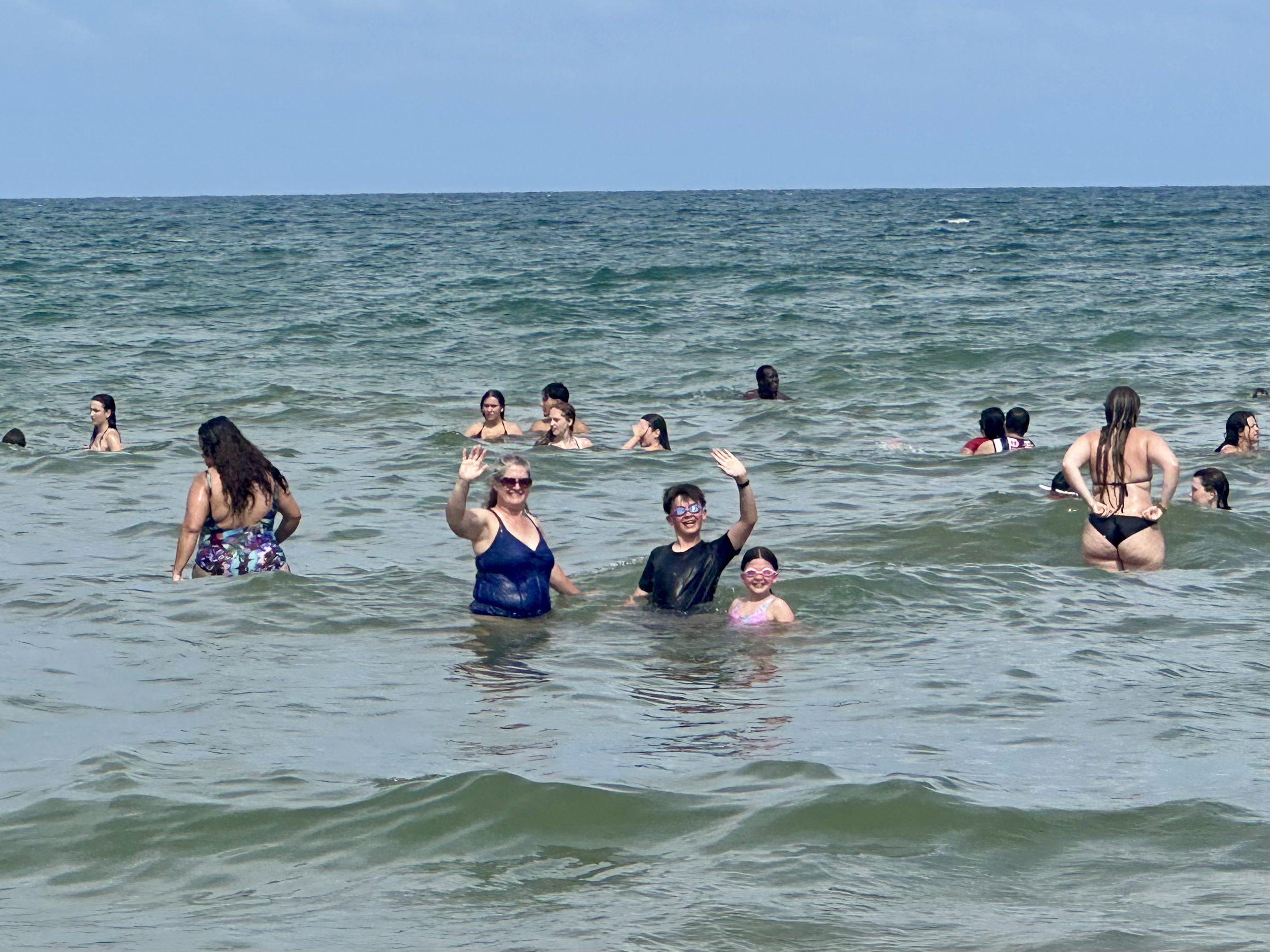 Eventually we all got in the water.  We were shocked at how crowded the beach was on a Thursday afternoon.