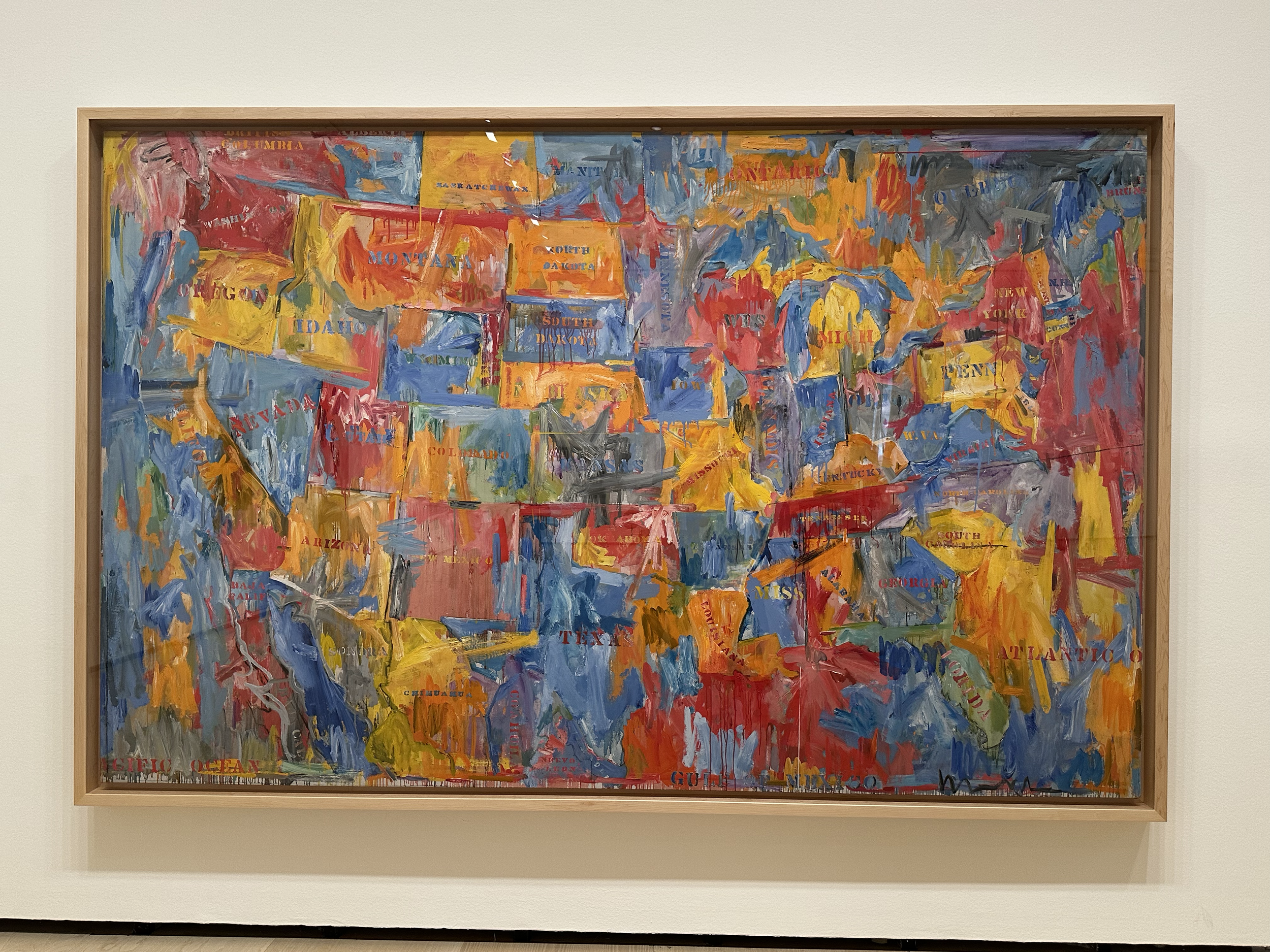 "Map" 1961.  I love the color blocks and stencils.