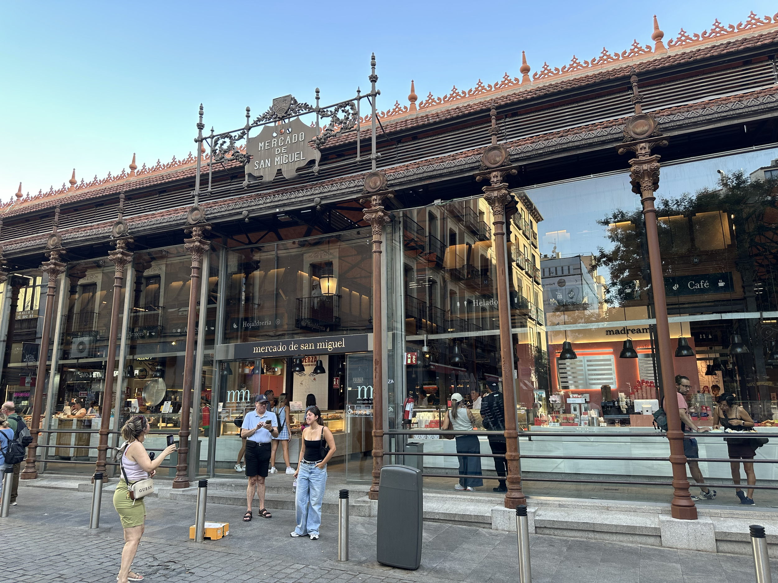 Just a block away from the Plaza Mayor is the Mercado de San Miguel.  We were ready for a snack, so all of this delicious food made our mouths water!