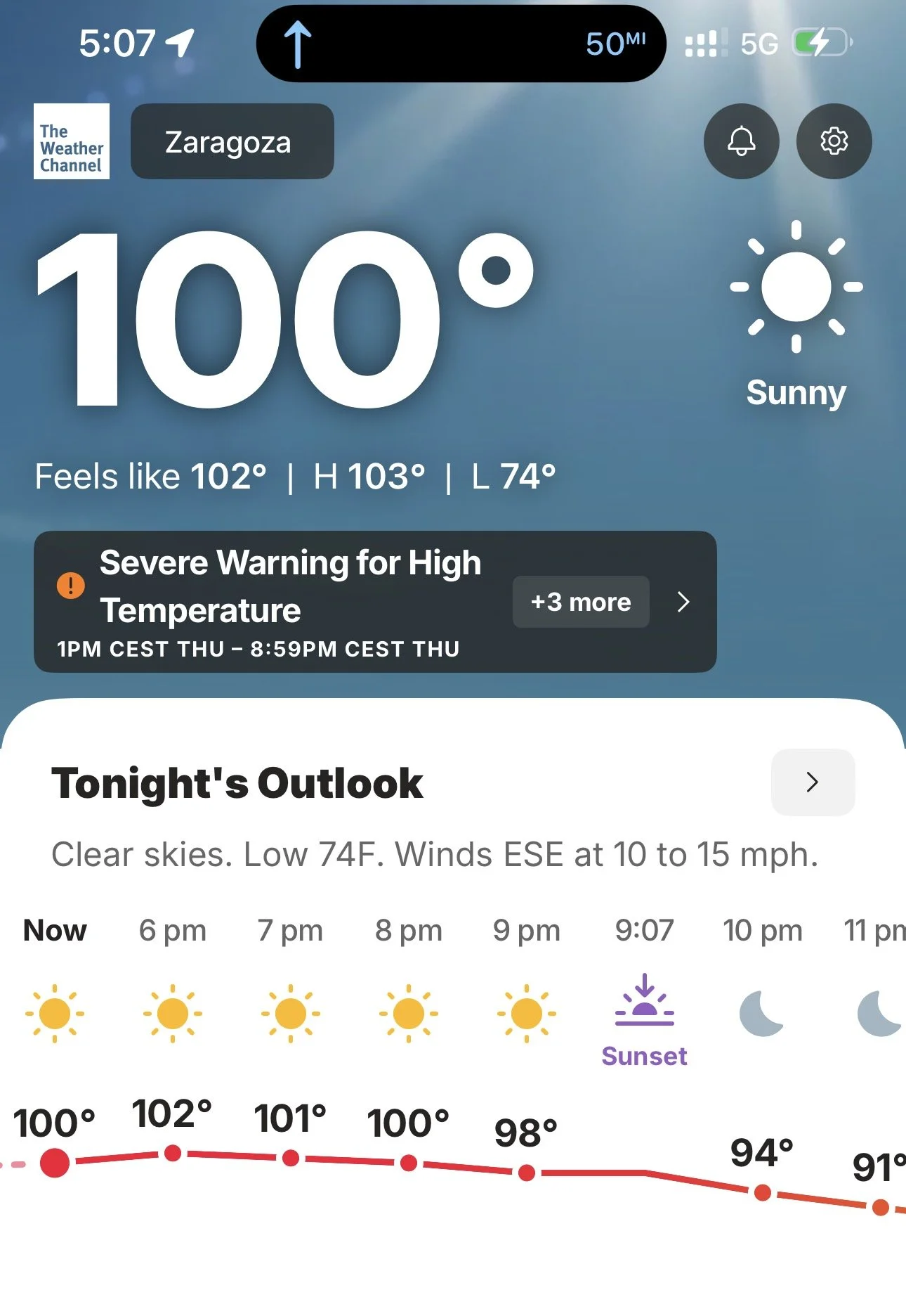 The temperatures were so high during August!  However, 100F in Zaragoza did not feel nearly as hot as it did near the coast in Valencia. We think that the humidity in Valencia made the difference.  