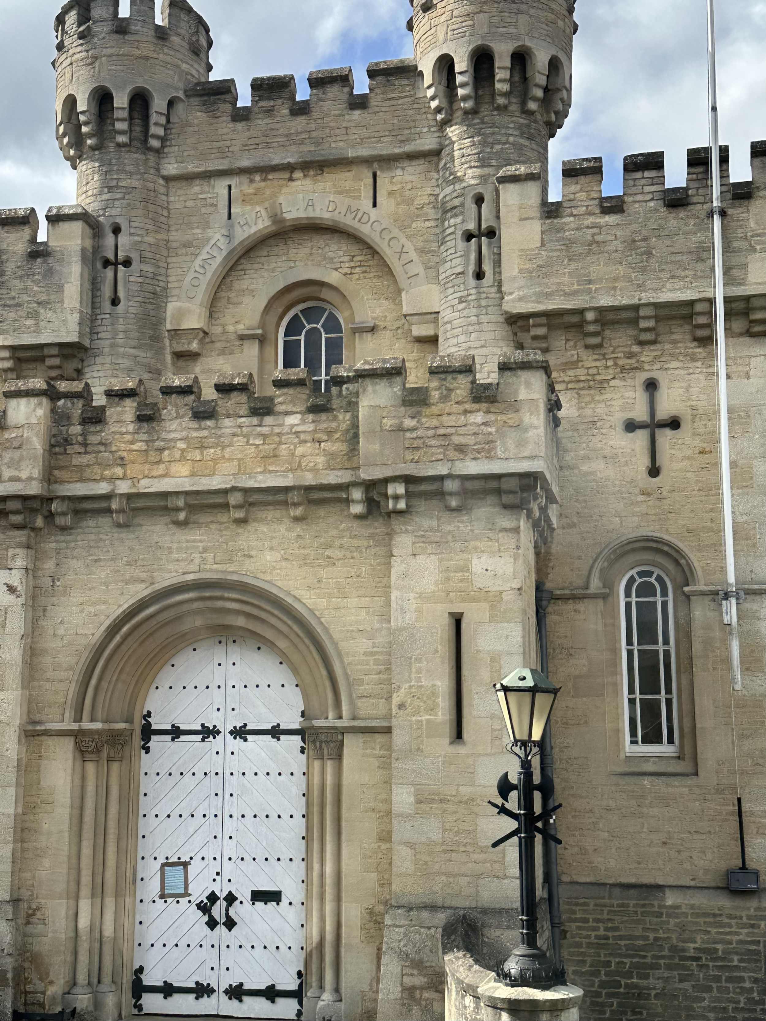 John downloaded a walking tour and we went out on our own to see some of the important buildings related to the University or C.S.Lewis (The Chronicles of Narnia) and J.R.R. Tolkien (The Hobbit and Lord of the Rings). Here is the Oxford County Hall- 
