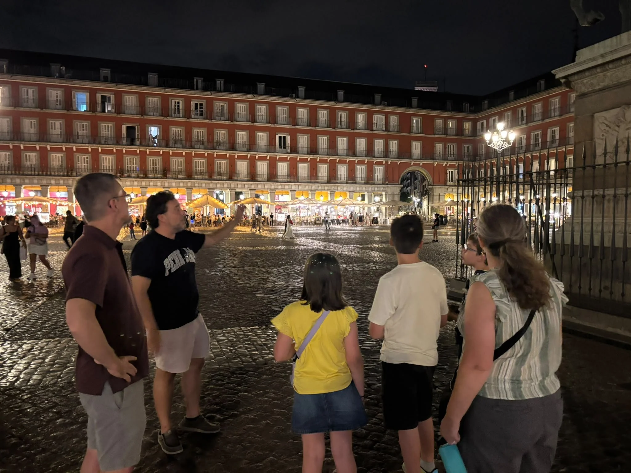 We ended our evening walking around the city together enjoying some of the sites.  The kids were super excited that we were out after midnight (unusual for us, but not unusual in Spain!)