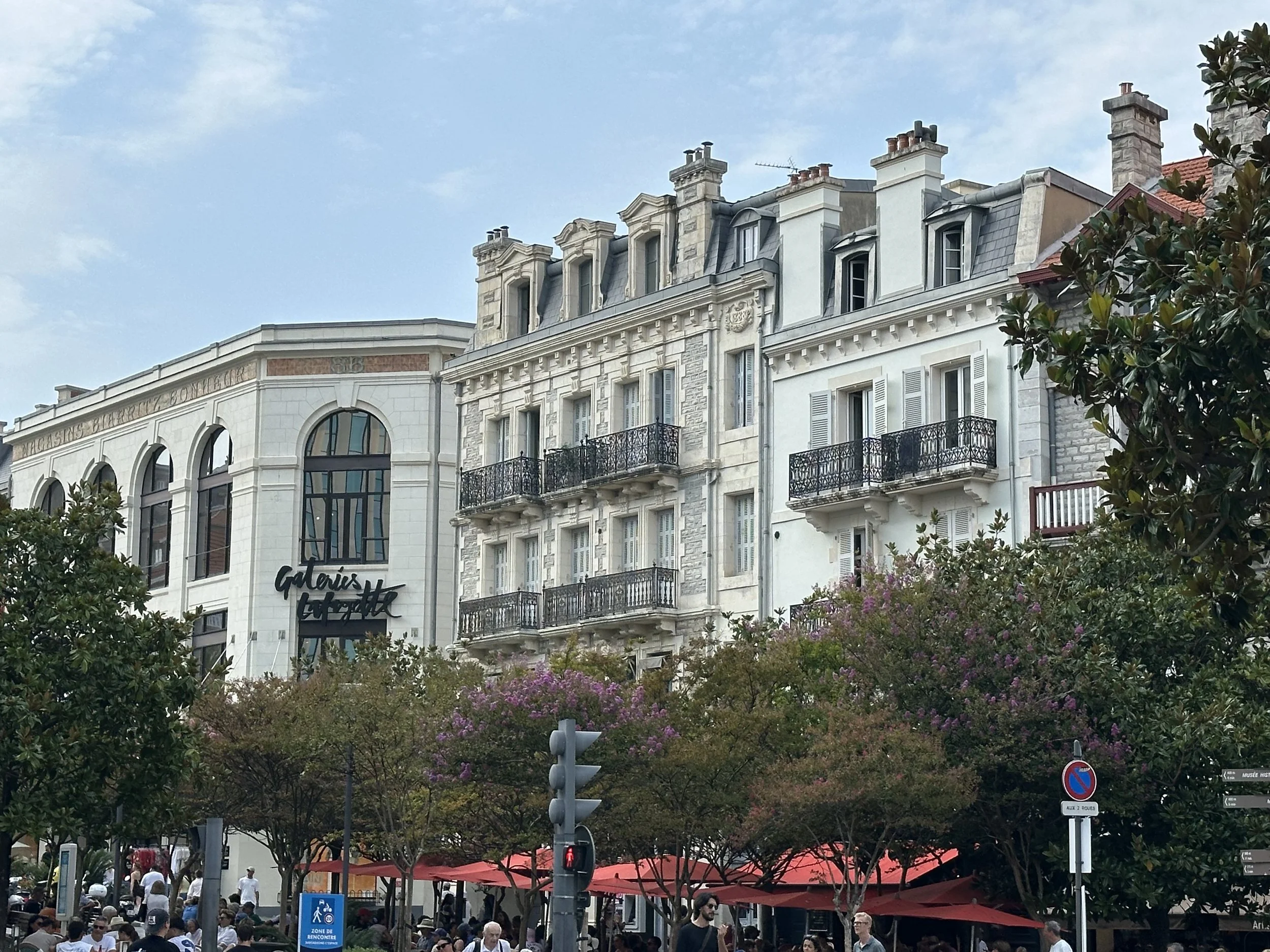 As we walked into town, the buildings looked more opulent and you could feel that this area was more affluent.  After Napolean and his wife Eugenie made Biarritz their summer home in the 1850s, the town changed from a fishing village to a resort town