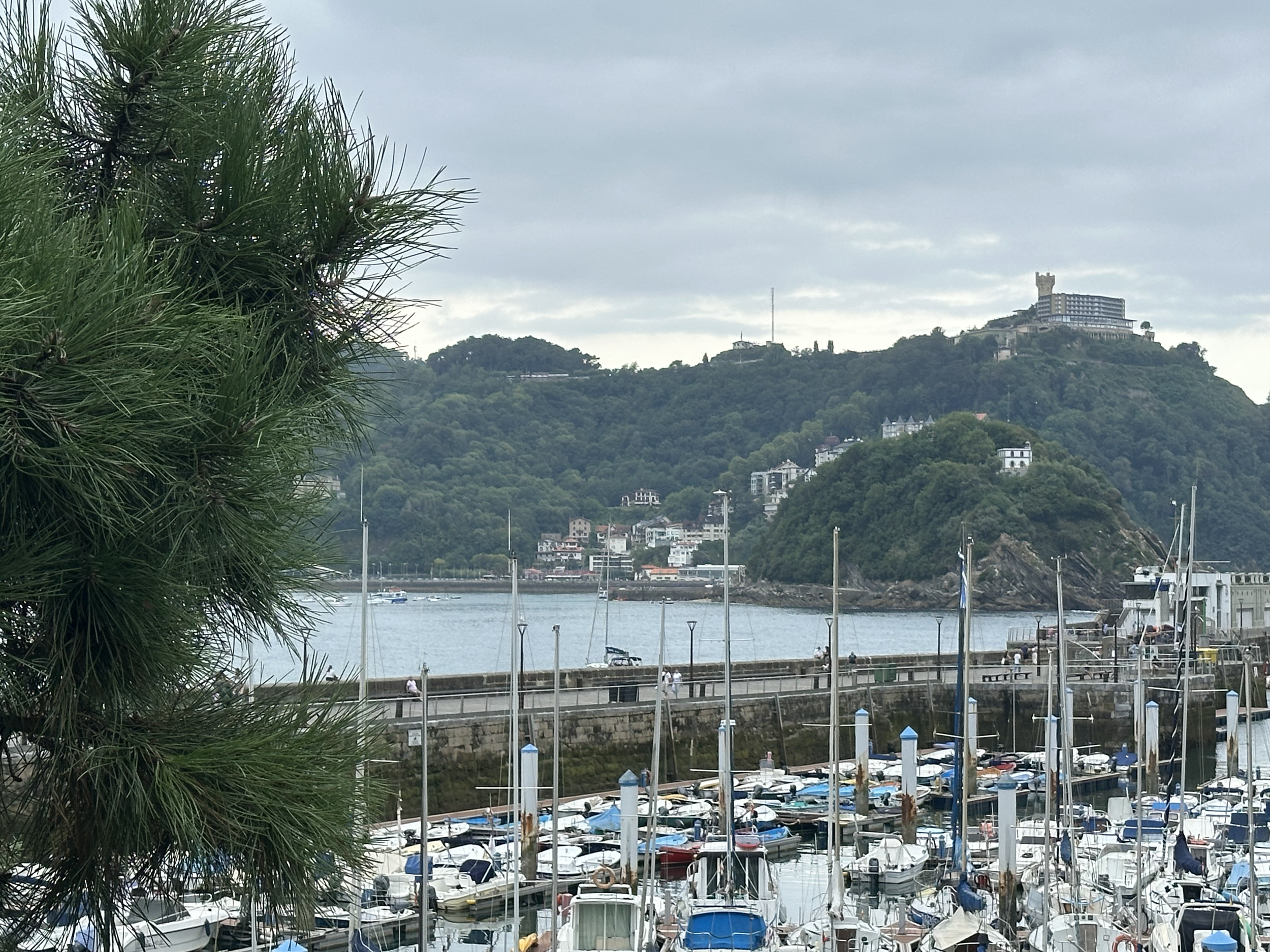 Our tour ended at the Marina, with a view up to Monte Igueldo on the opposite side of the Bay.