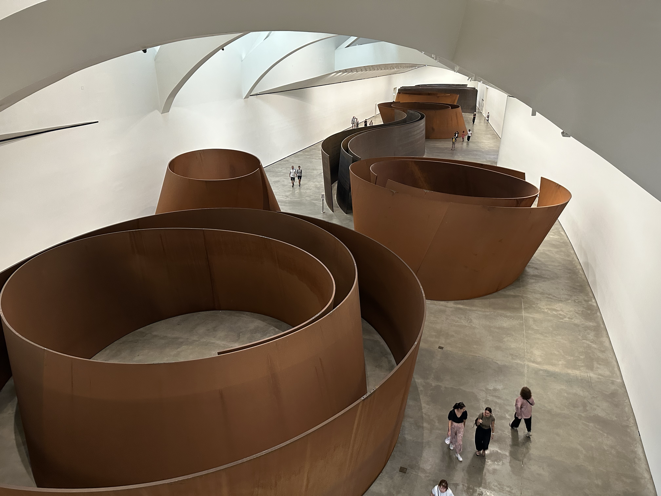 We stumbled on the permanent installation of "The Matter of Time" by Richard Serra (1994-2005).  How could you not? These pieces were enormous and called for lots of interaction.