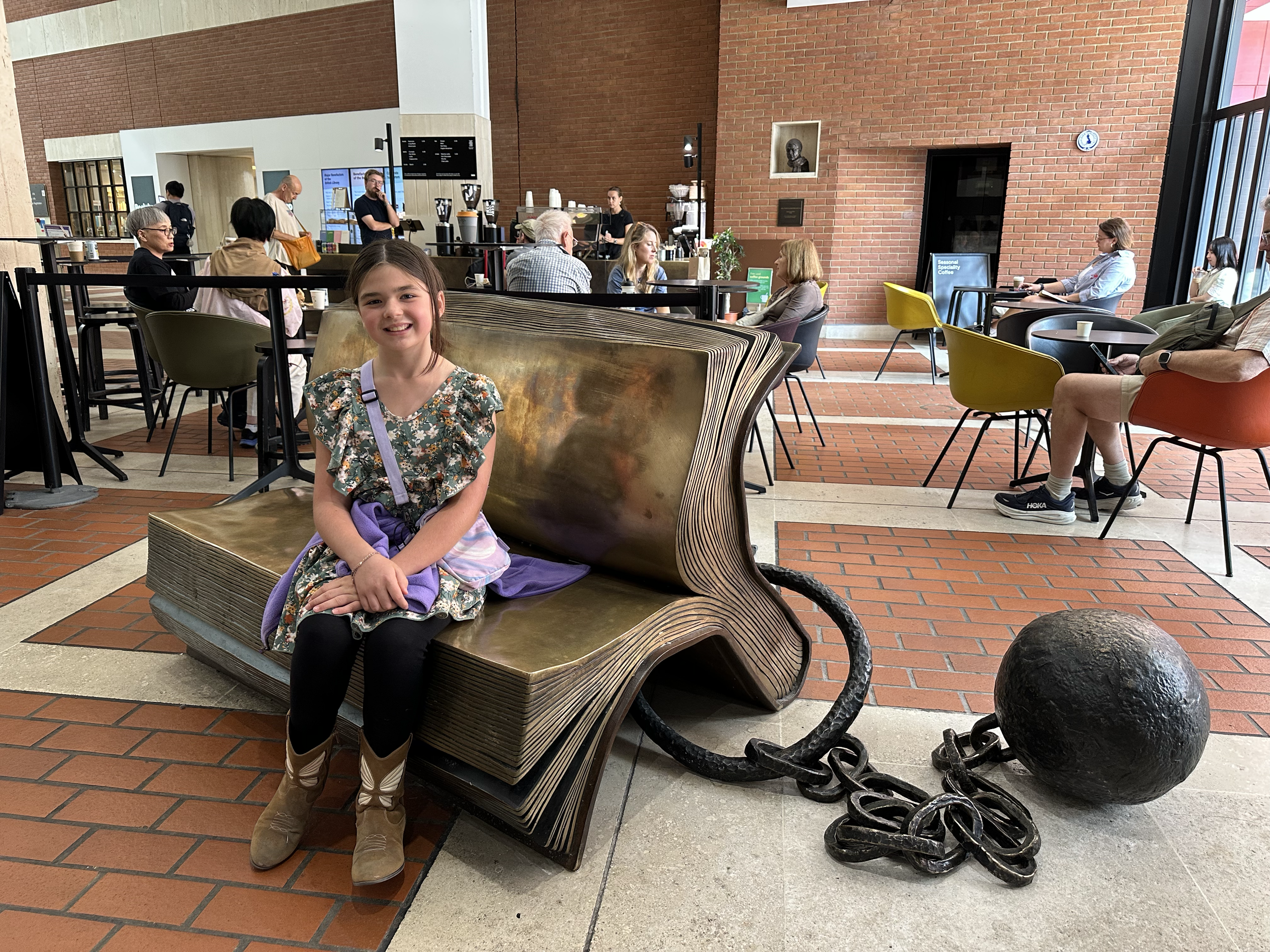 What a cool seat! Are you a slave to reading? or is the ball and chain keeping you grounded on earth? 