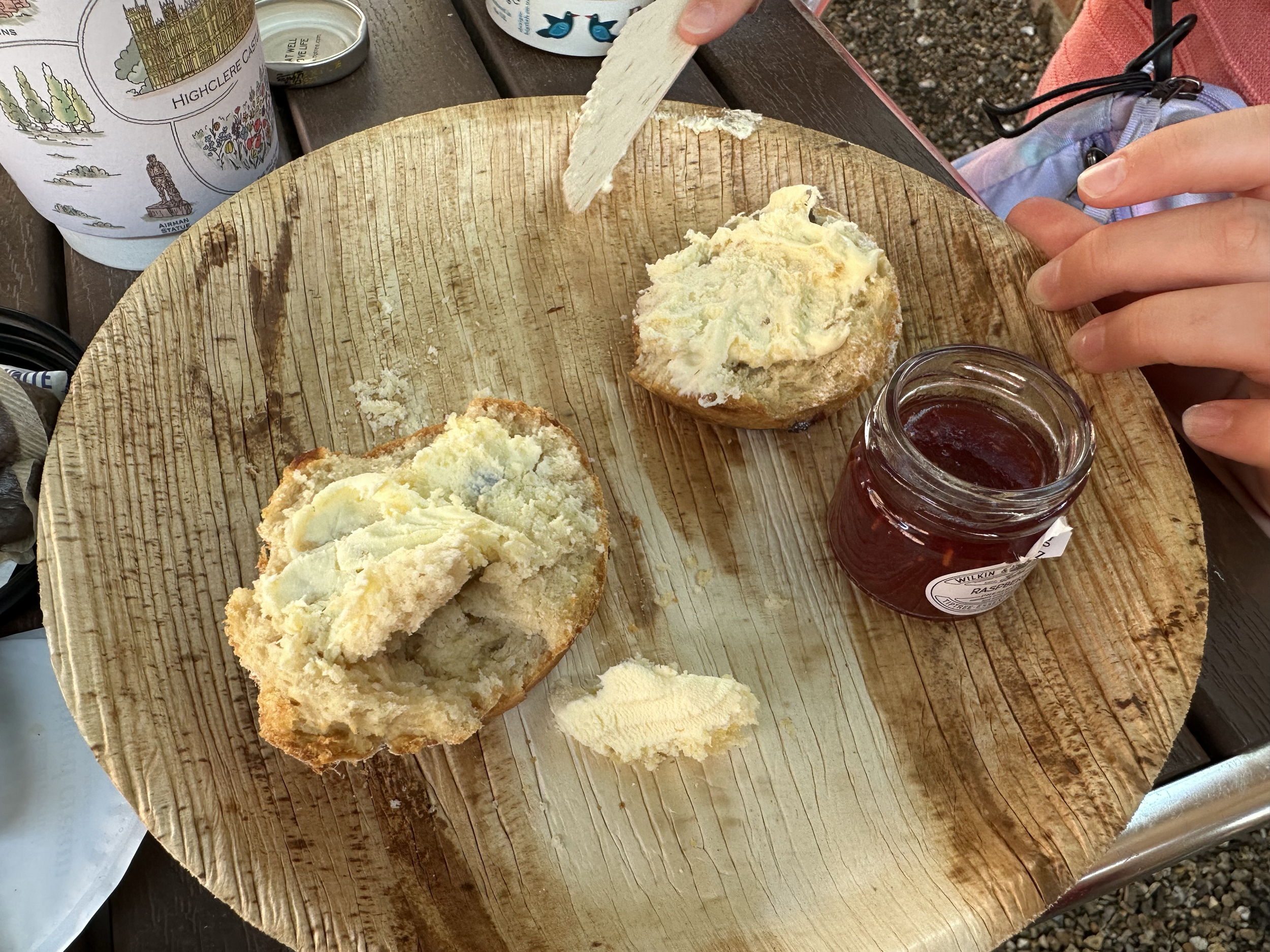 They had a tearoom with scones, clotted cream, and jam.  We enjoyed sharing with some hot tea!