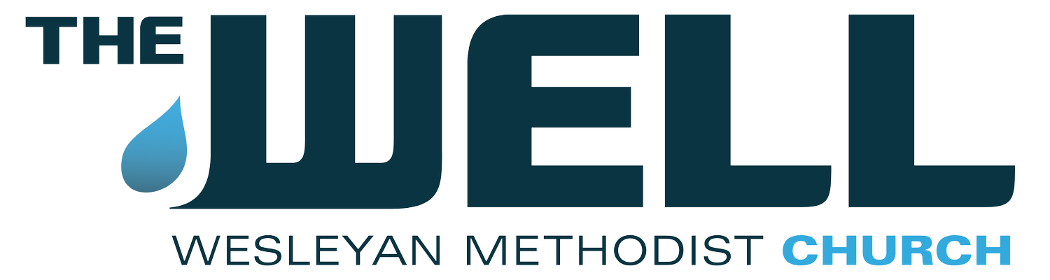 Logo of The Jewel Wesleyan Methodist Church with a water drop icon.