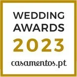 Imagem de um banner com texto 'Wedding Awards 2023' e o site casamentos.pt