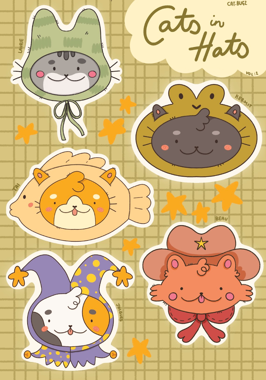 Cats in Hats: Vol 2
4 x 6"
Digital