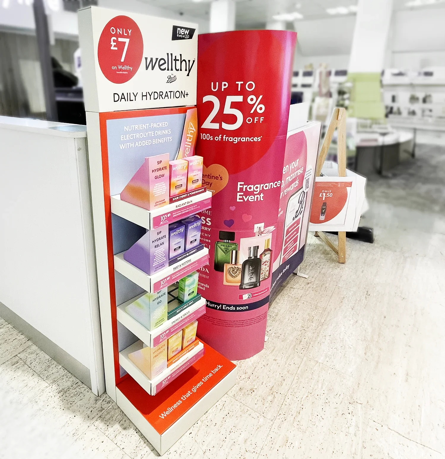Boots Wellthy POS display in store