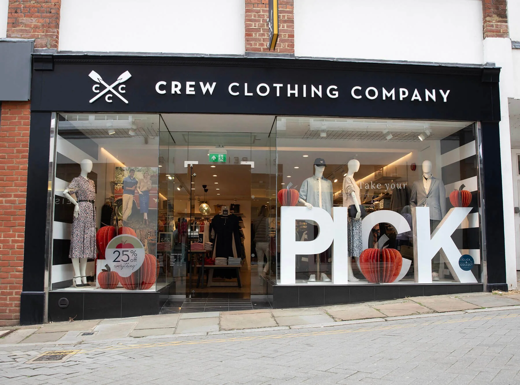 Outside of crew clothing shop